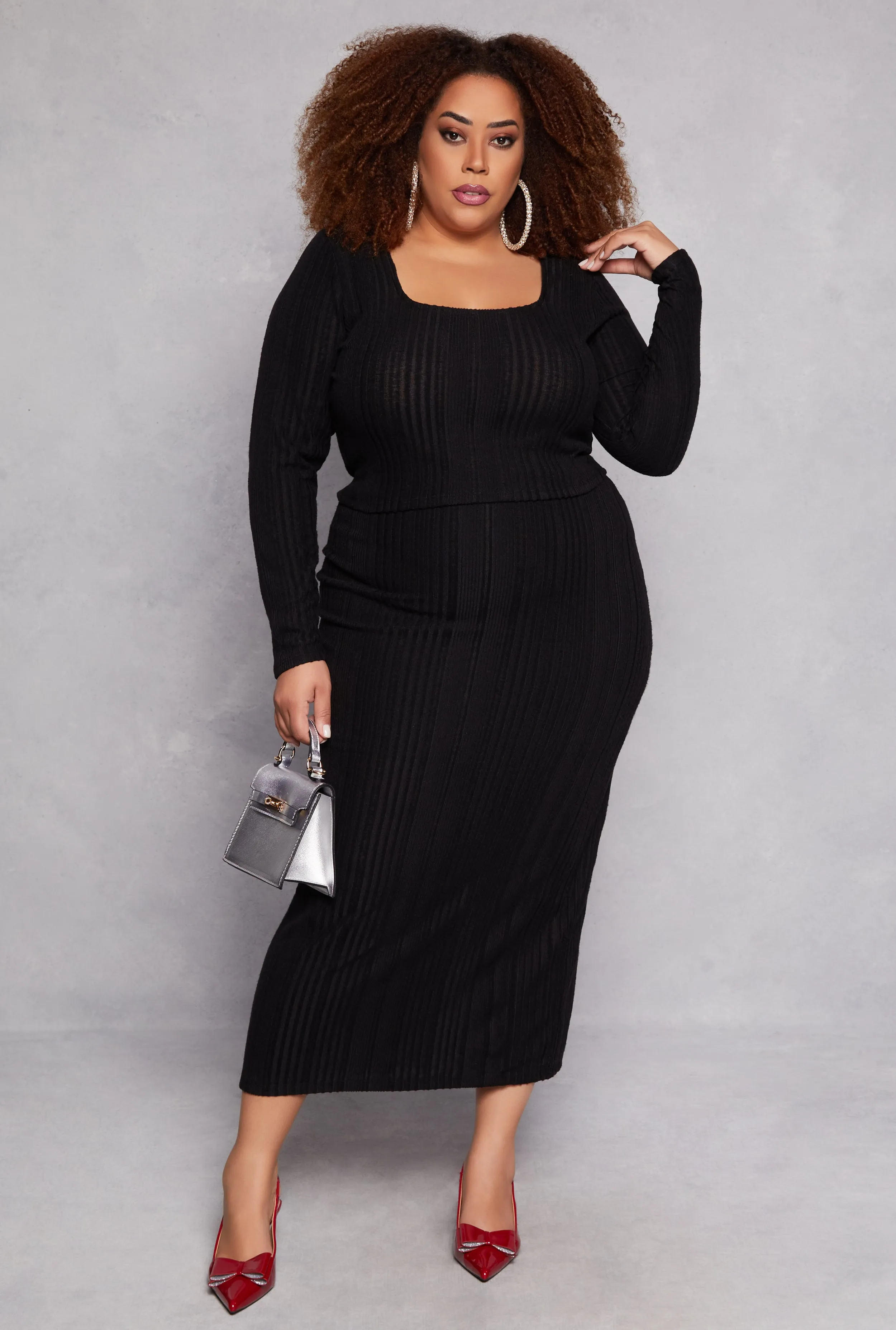 Plus Size Almost Famous Ribbed Knit Crop Top sold by Rainbow product image thumbnail 2