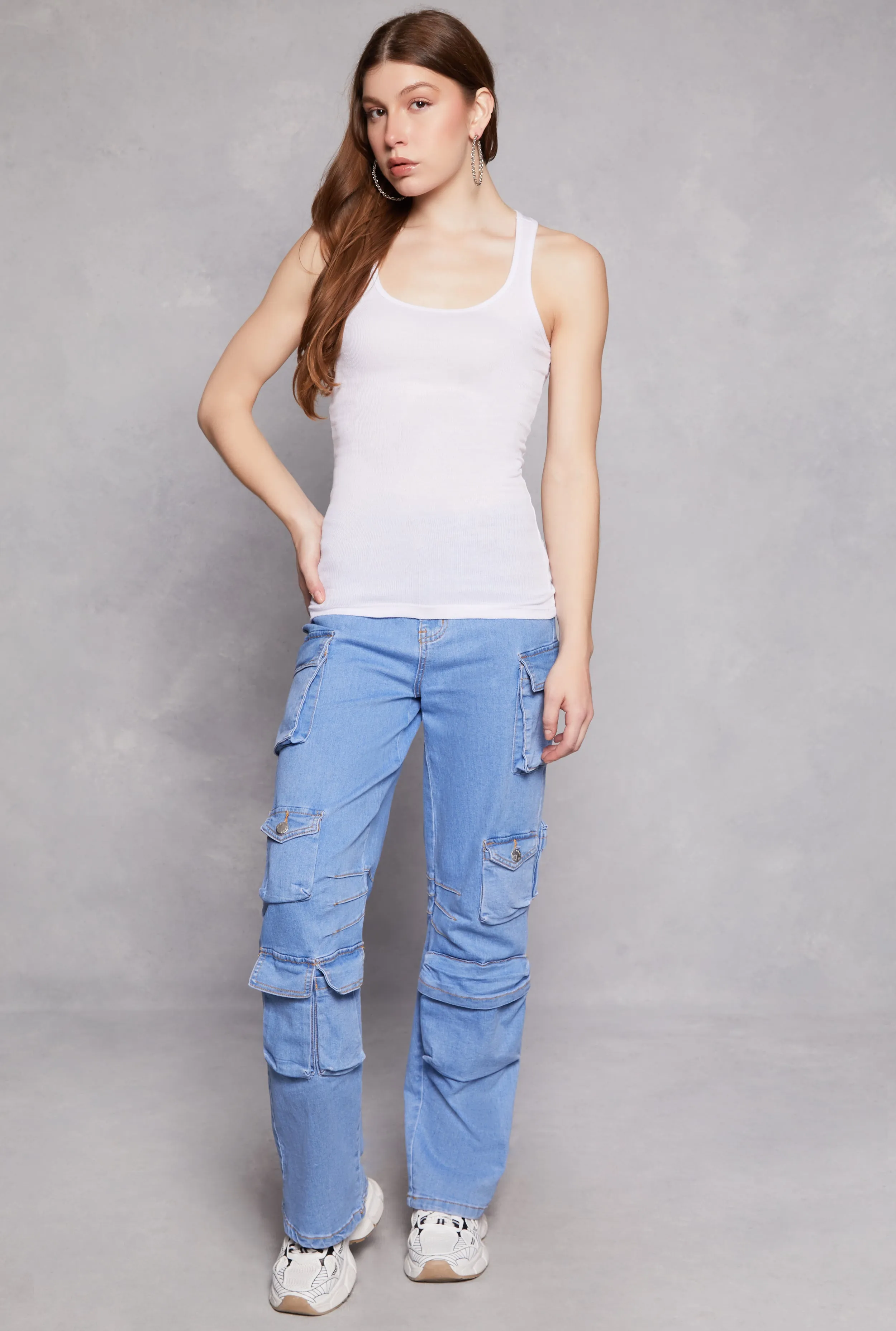 Ribbed Knit Racerback Tank Top sold by Rainbow product image thumbnail 2