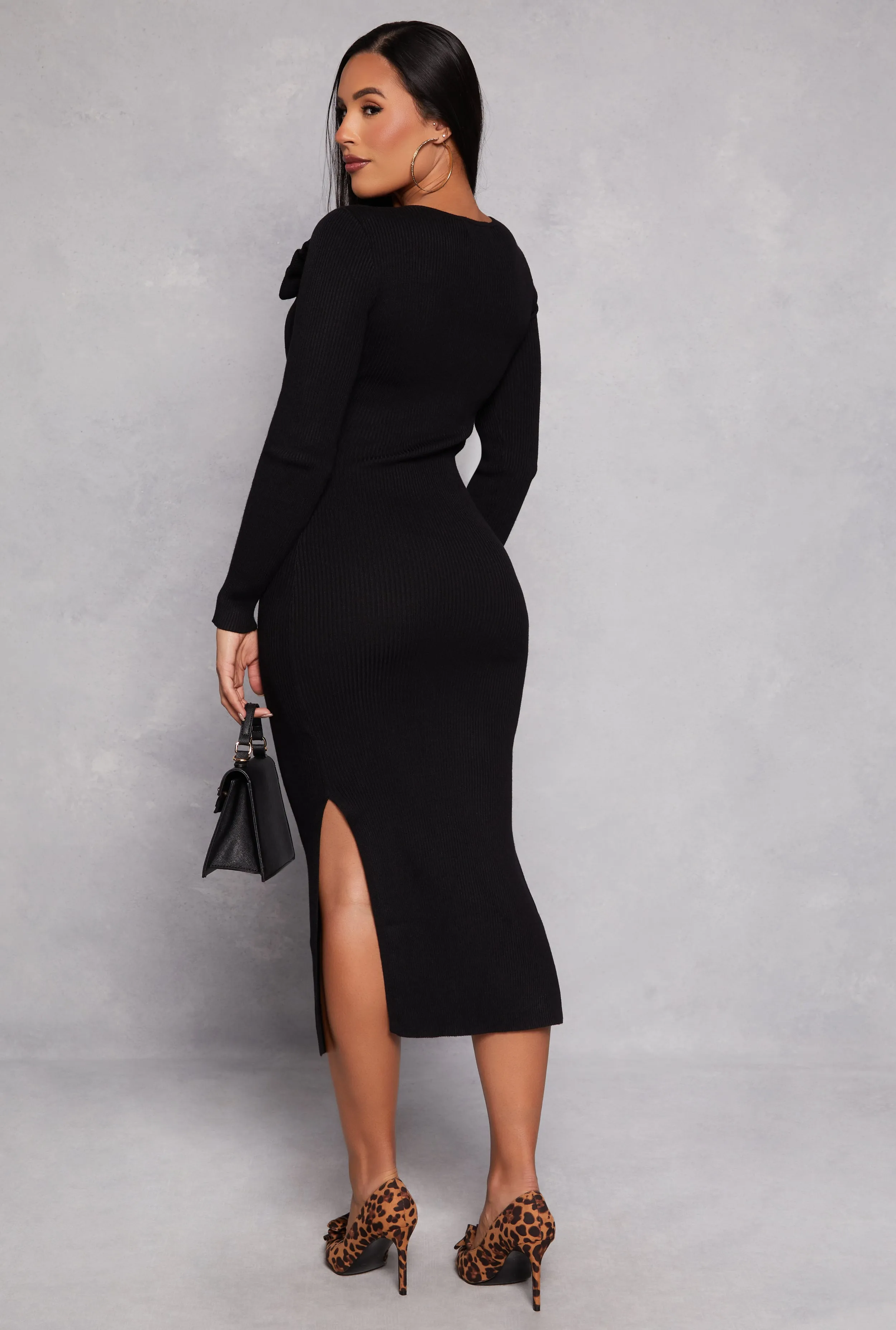 Almost Famous 3D Rose Sweater Dress sold by Rainbow product image thumbnail 3