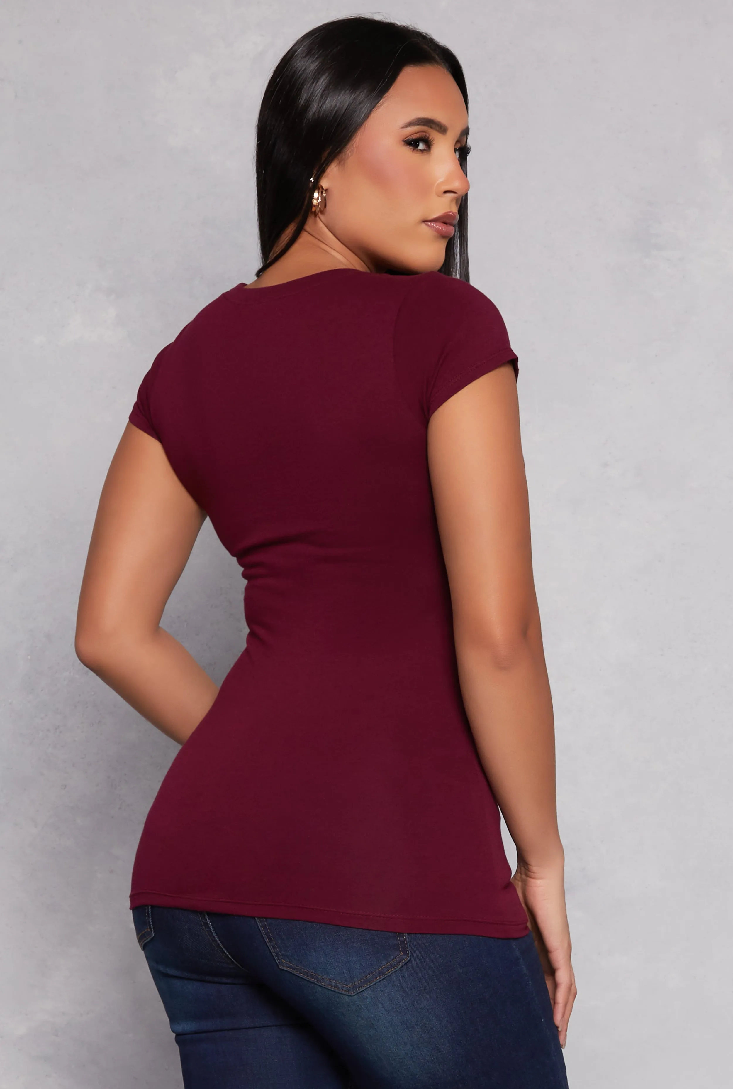 Short Sleeve Scoop Neck Tee sold by Rainbow product image thumbnail 3