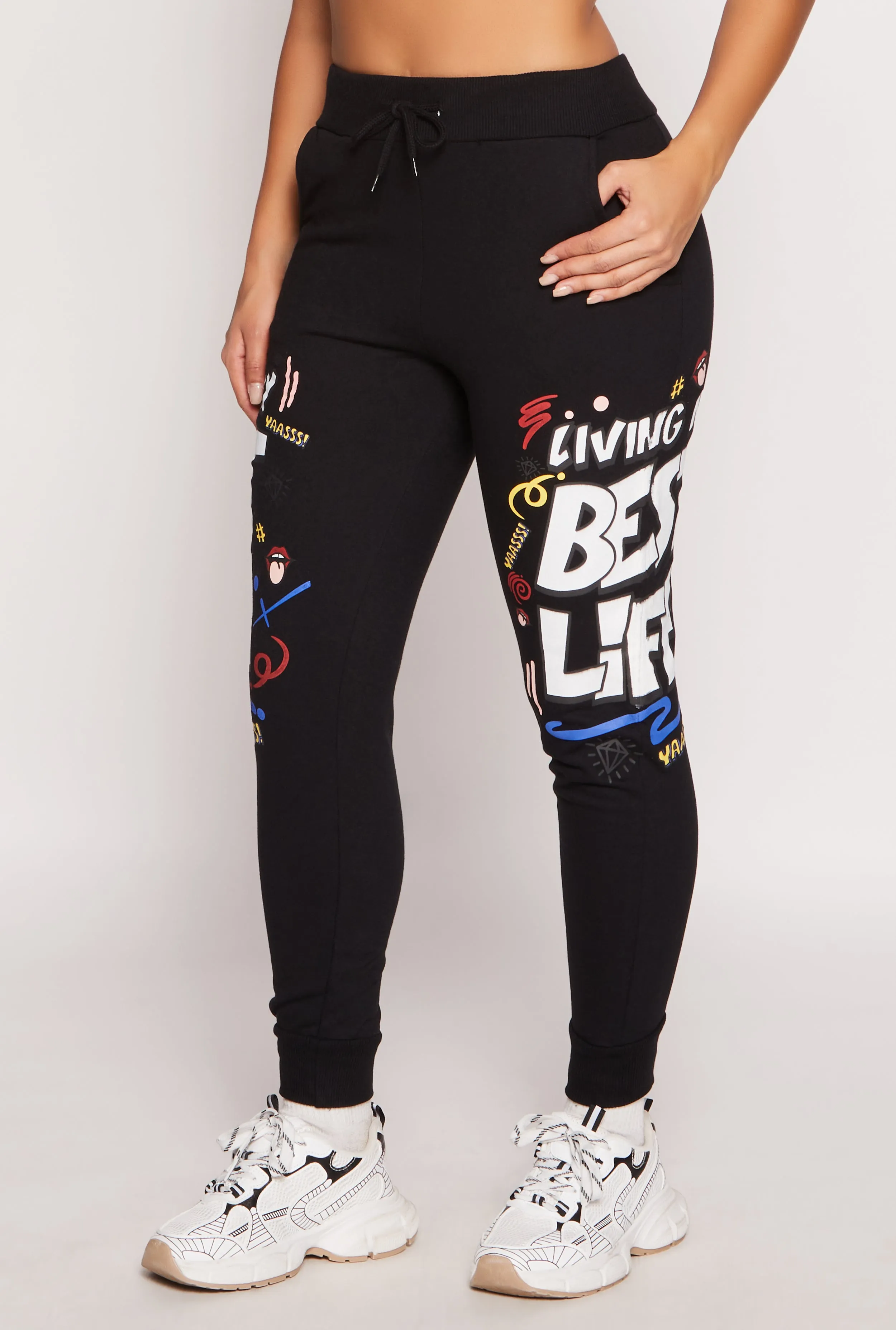 Living My Best Life Graphic Joggers sold by Rainbow product image thumbnail 2