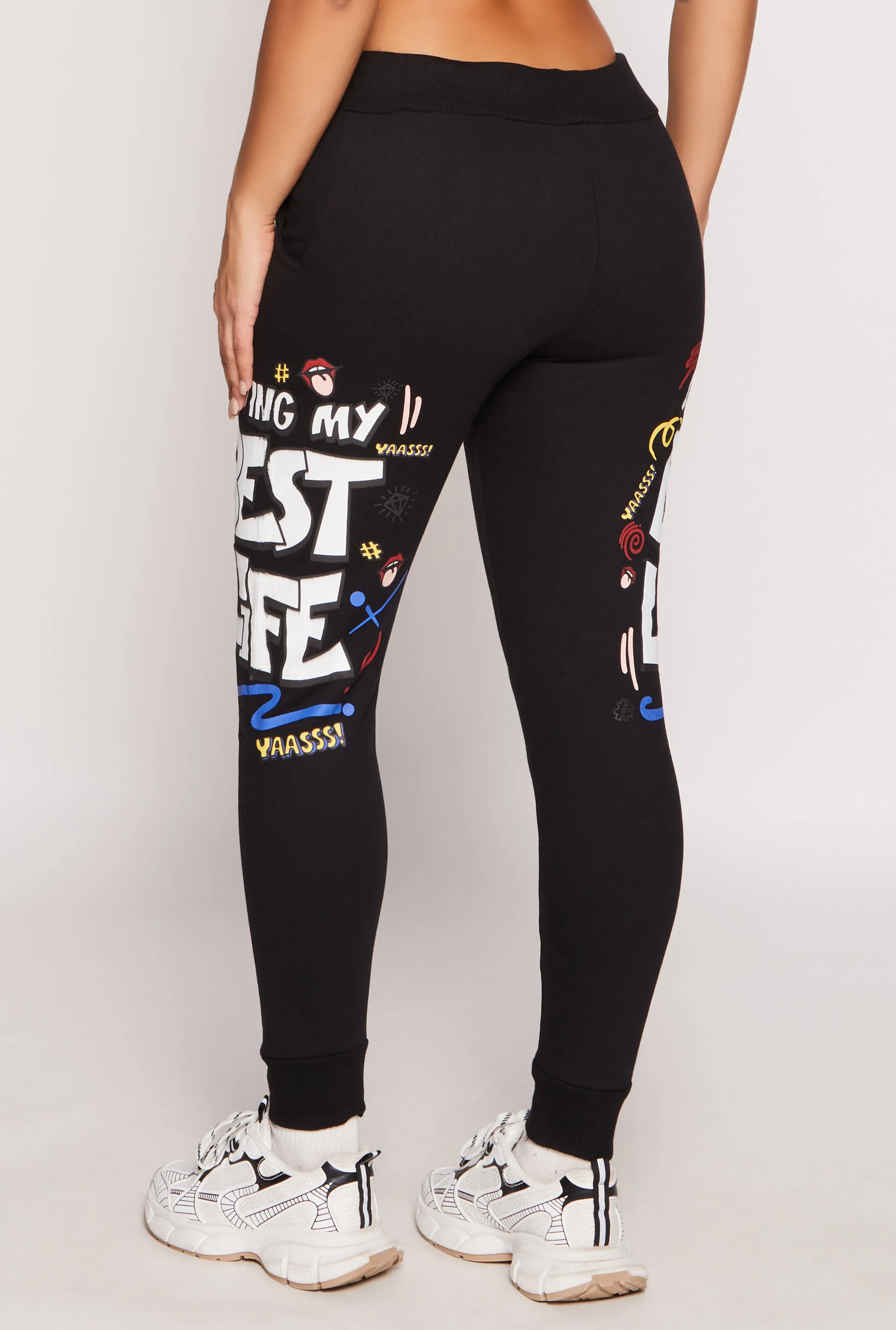 Living My Best Life Graphic Joggers sold by Rainbow product image thumbnail 3