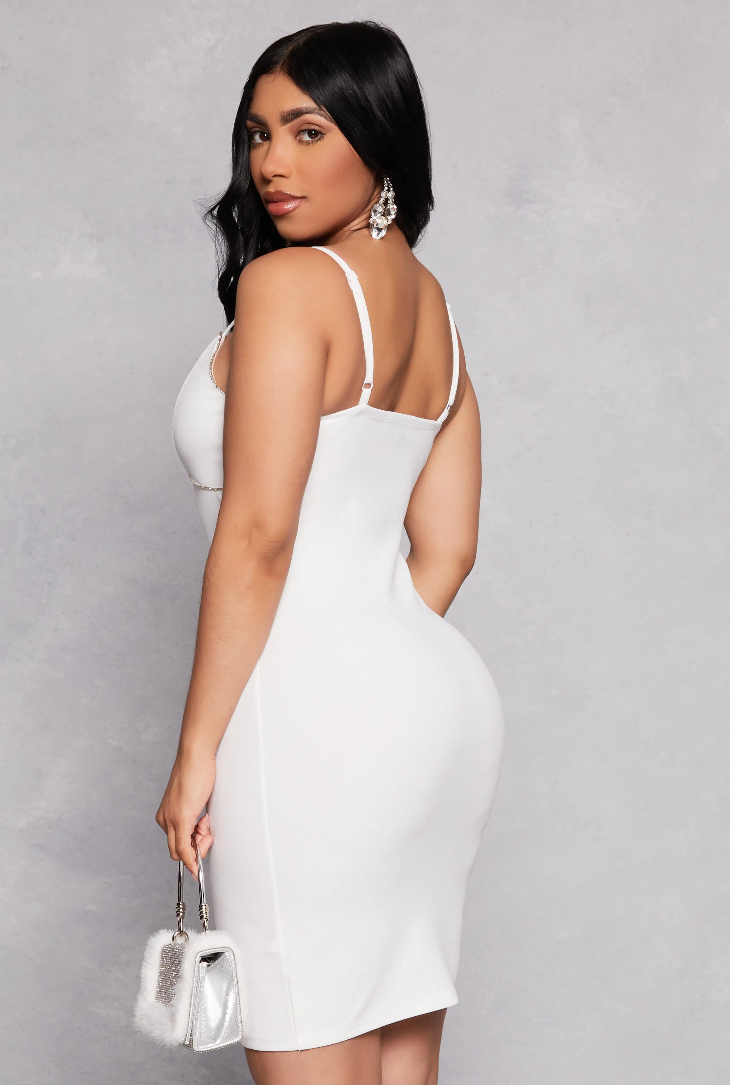 Almost Famous Rhinestone Bow Detail Dress sold by Rainbow product image thumbnail 3