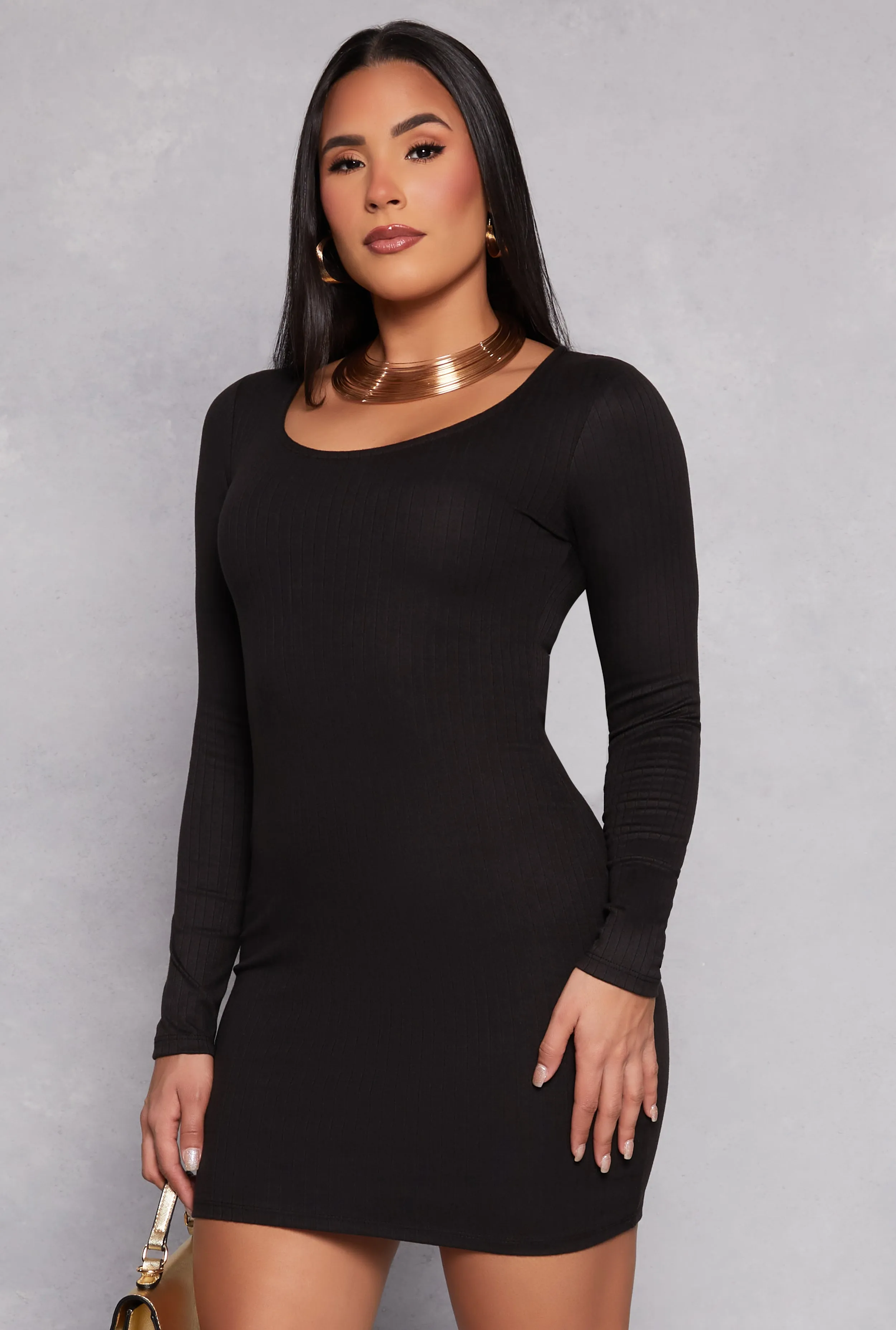 Scoop Neck Long Sleeve Dress sold by Rainbow