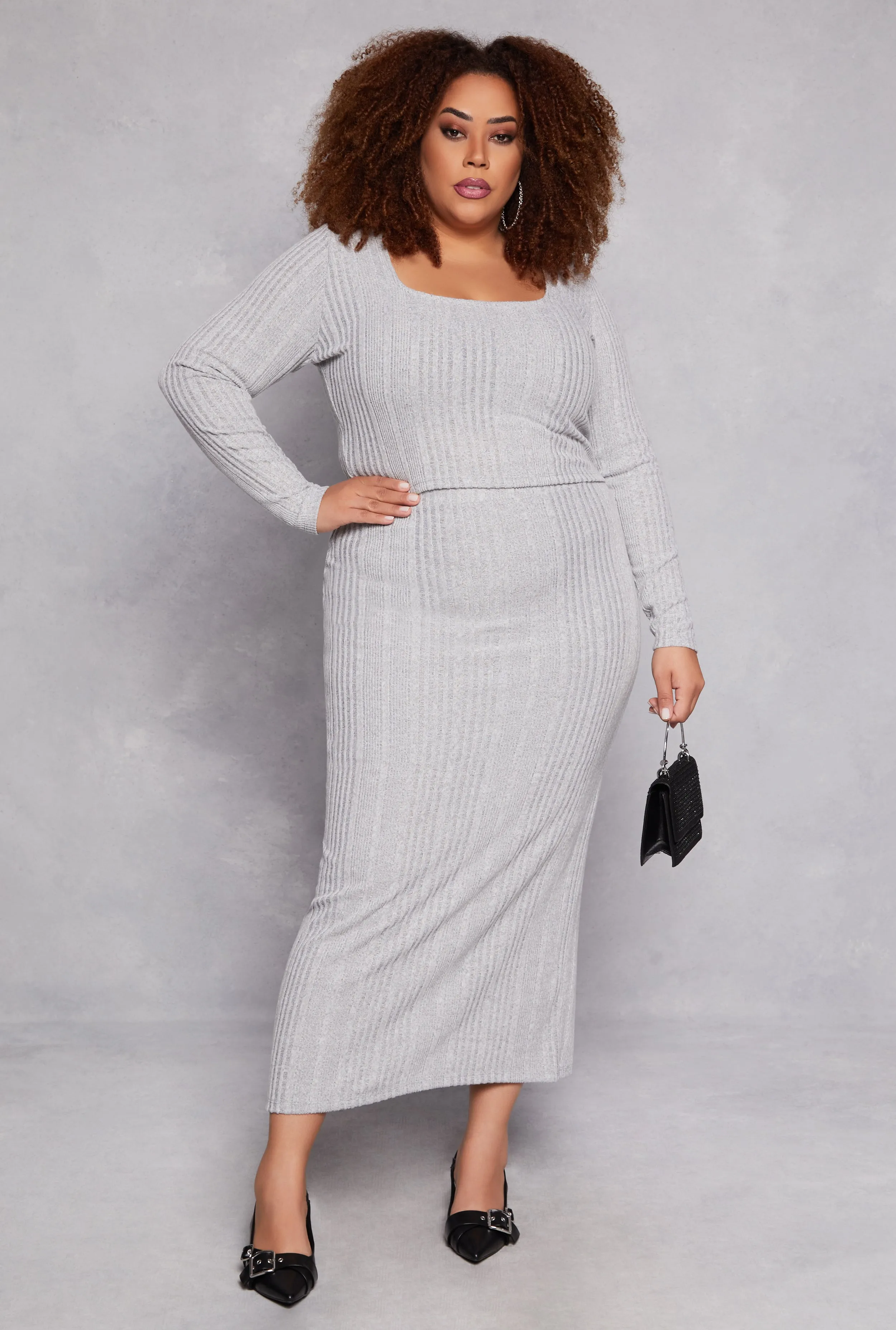 Plus Size Almost Famous Ribbed Knit Crop Top sold by Rainbow product image thumbnail 2