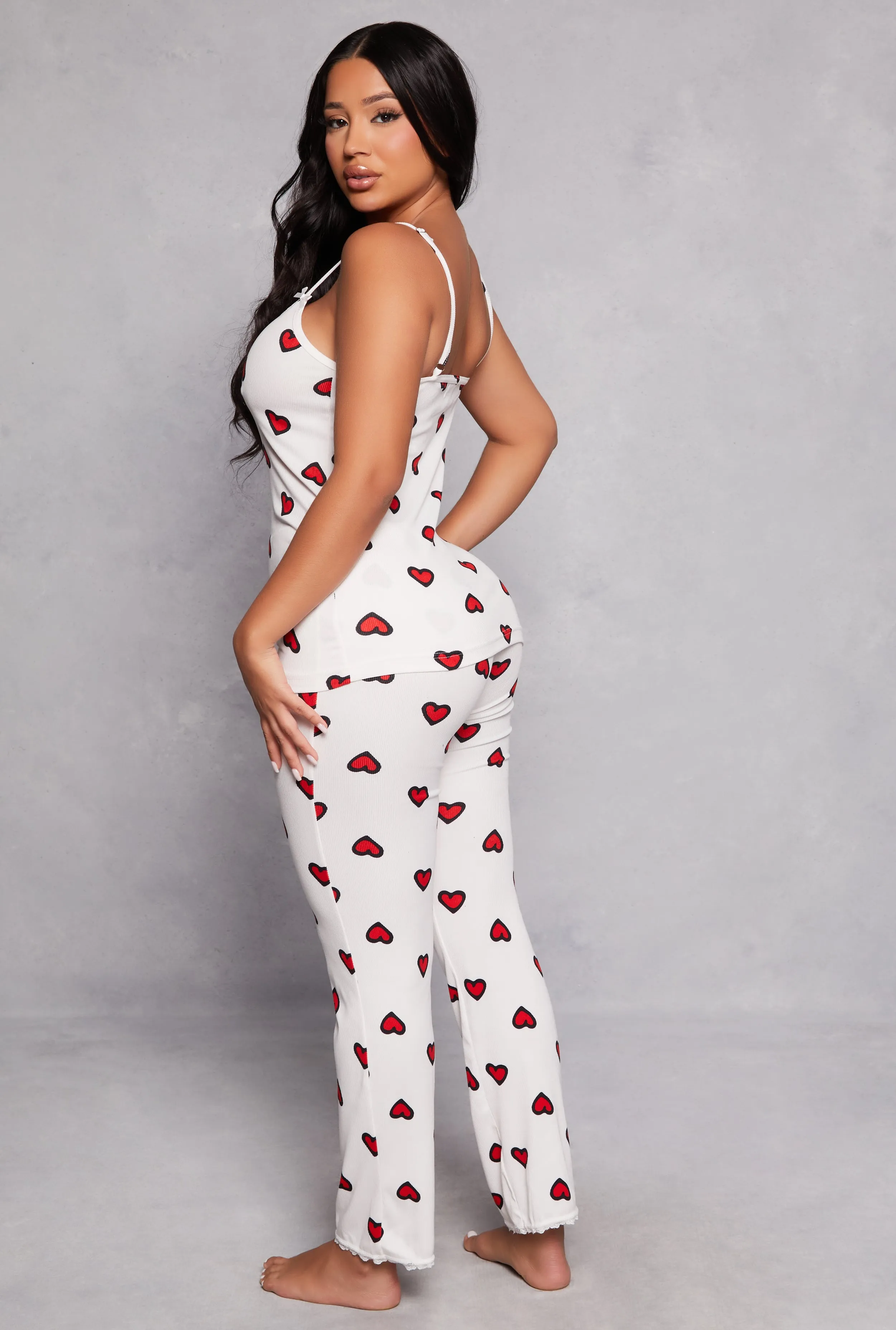 Heart Print Pajama Cami and Pants Set sold by Rainbow product image thumbnail 2