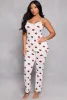 Heart Print Pajama Cami and Pants Set sold by Rainbow