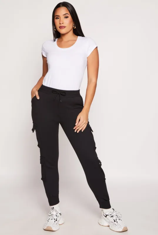 Fleece Lined Cargo Pocket Joggers sold by Rainbow