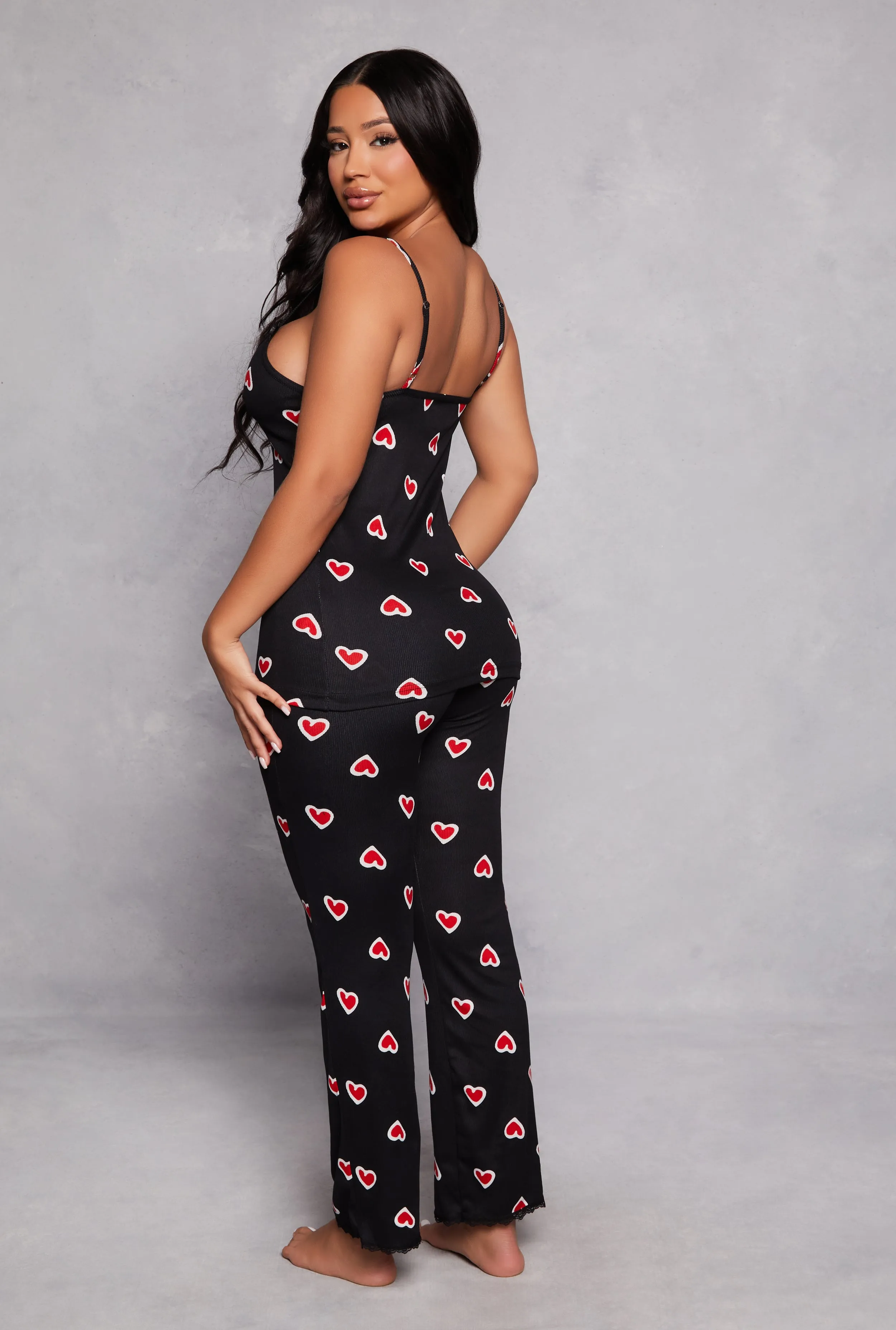 Heart Print Pajama Cami and Pants Set sold by Rainbow product image thumbnail 2