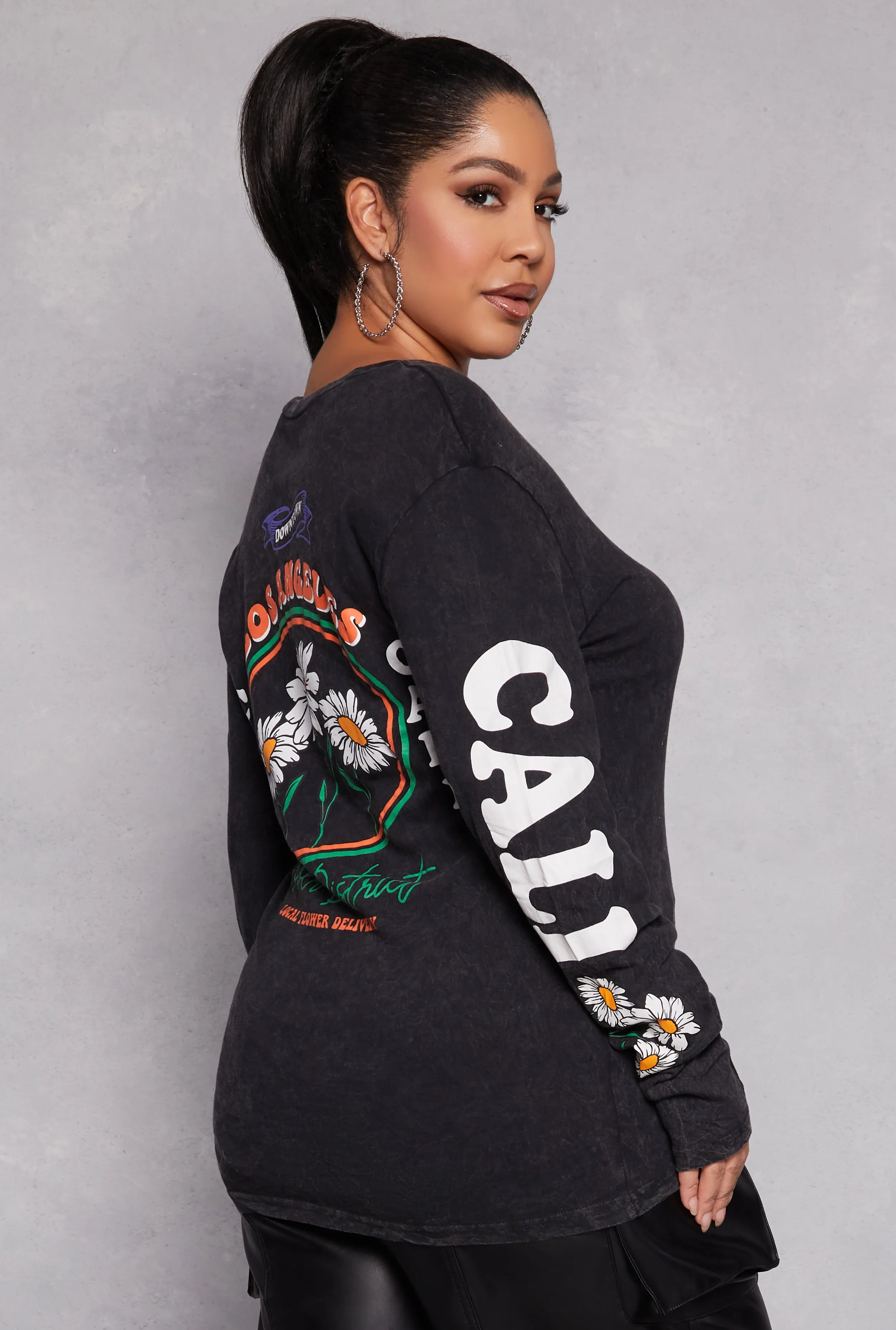 Plus Size California Acid Wash Graphic Tee sold by Rainbow