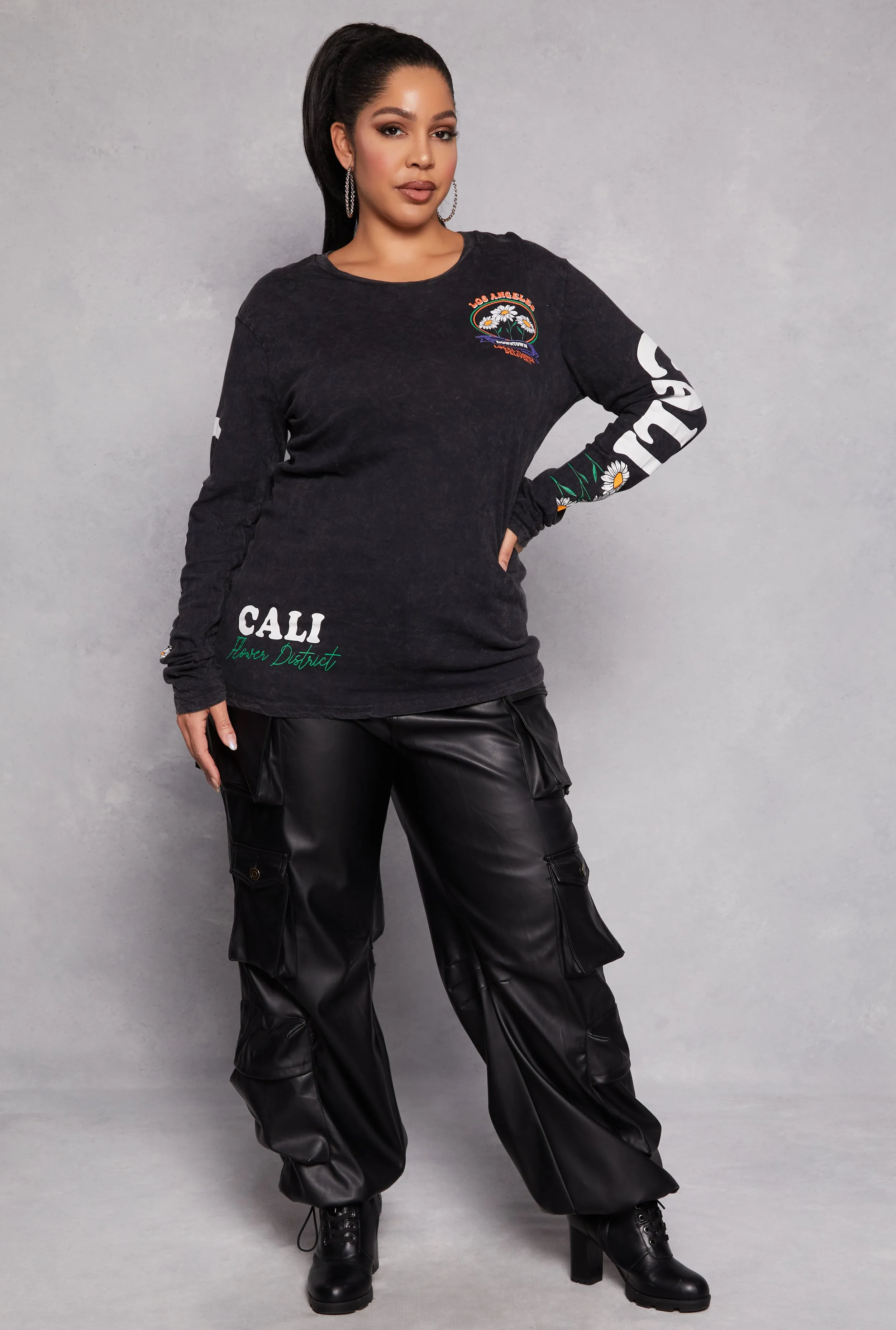 Plus Size California Acid Wash Graphic Tee sold by Rainbow product image thumbnail 2