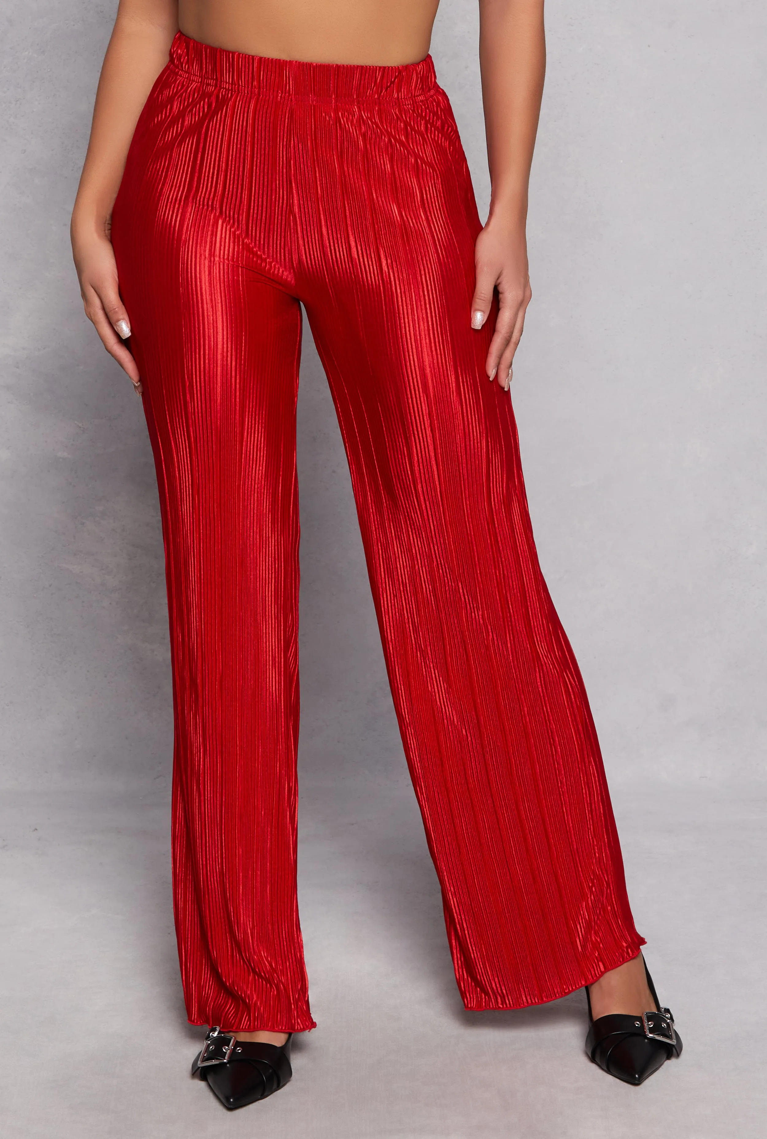 Almost Famous Plisse Wide Leg Pants sold by Rainbow product image thumbnail 2