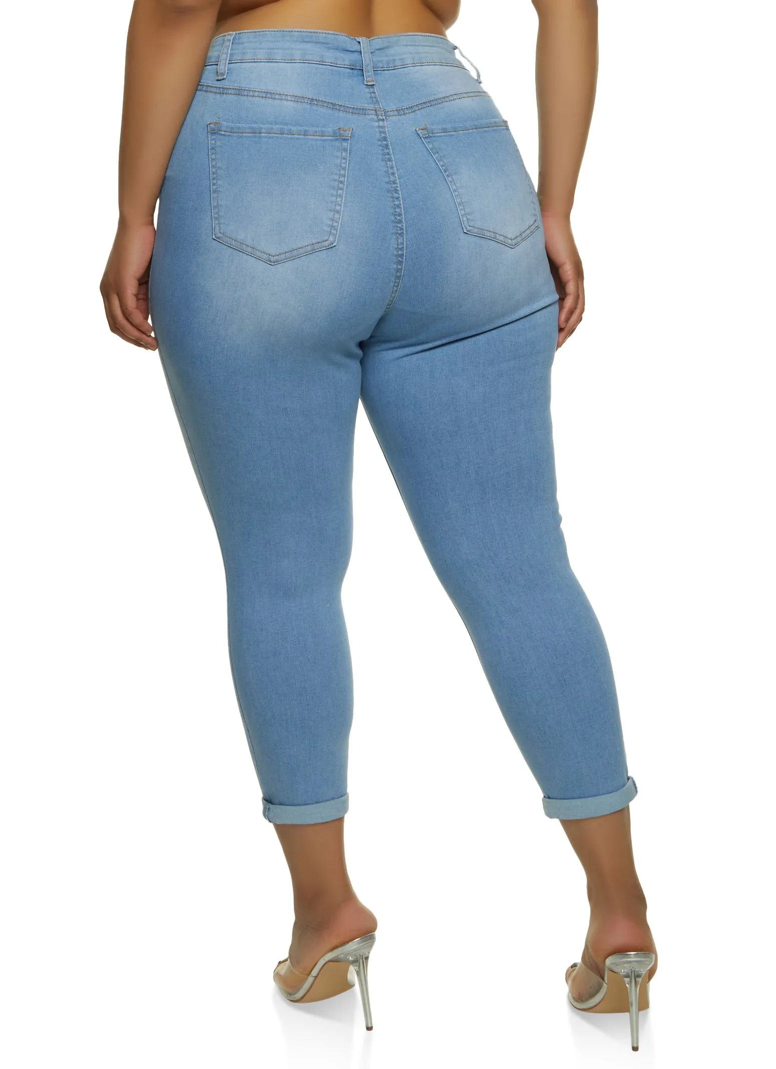 Plus Size WAX Basic Rolled Cuff Jeans sold by Rainbow product image thumbnail 2