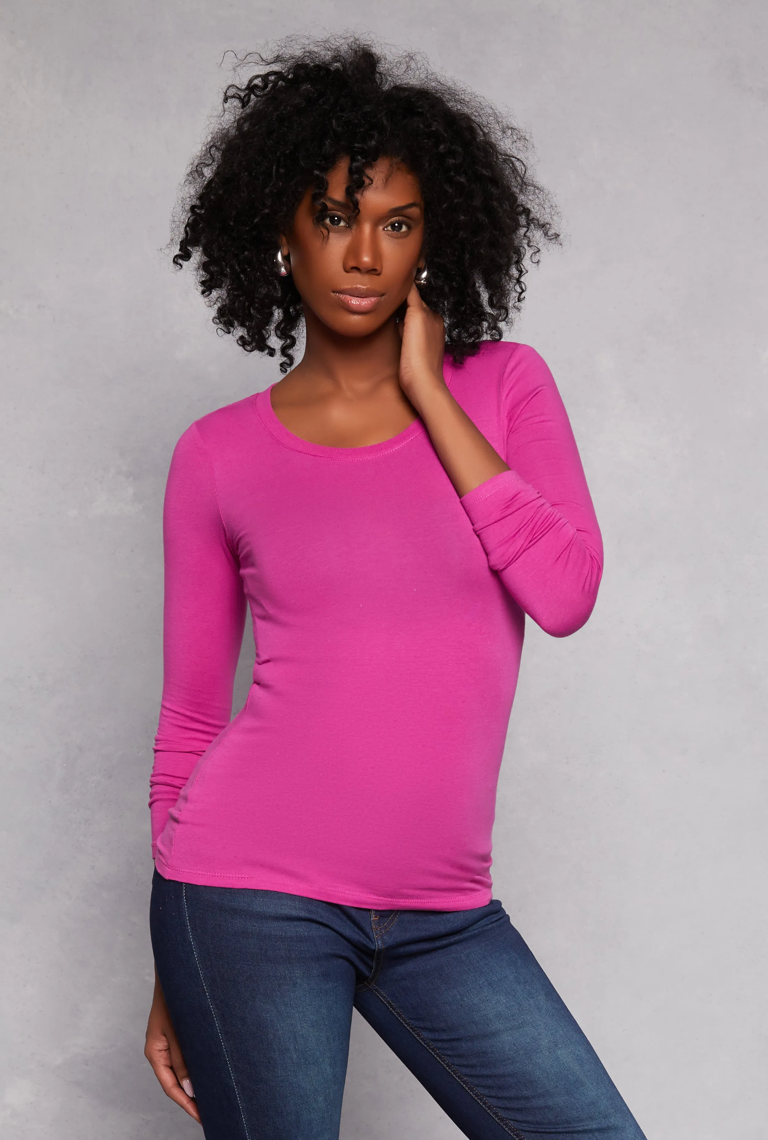 Long Sleeve Crew Neck Top sold by Rainbow