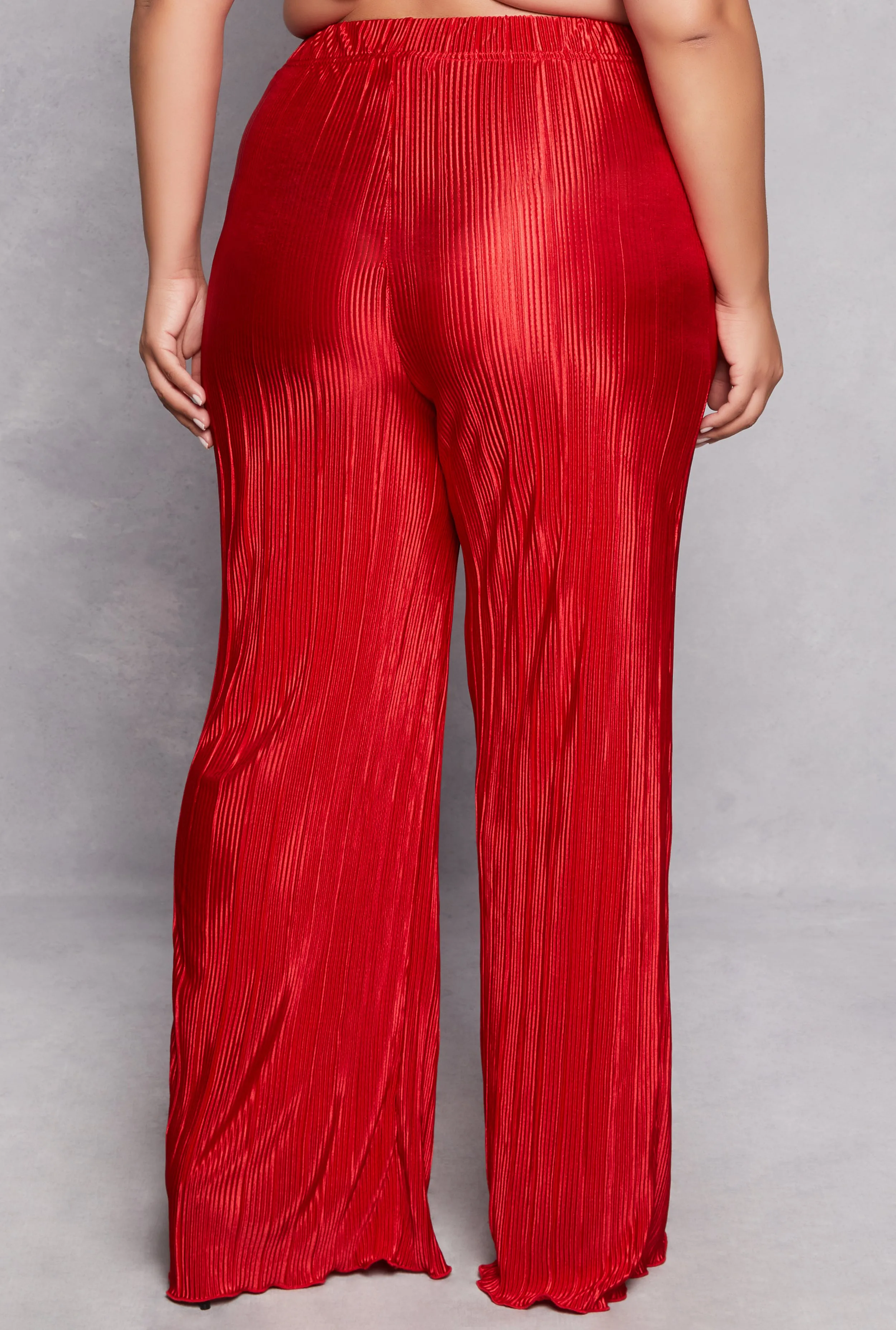 Plus Size Almost Famous Plisse Palazzo Pants sold by Rainbow product image thumbnail 3