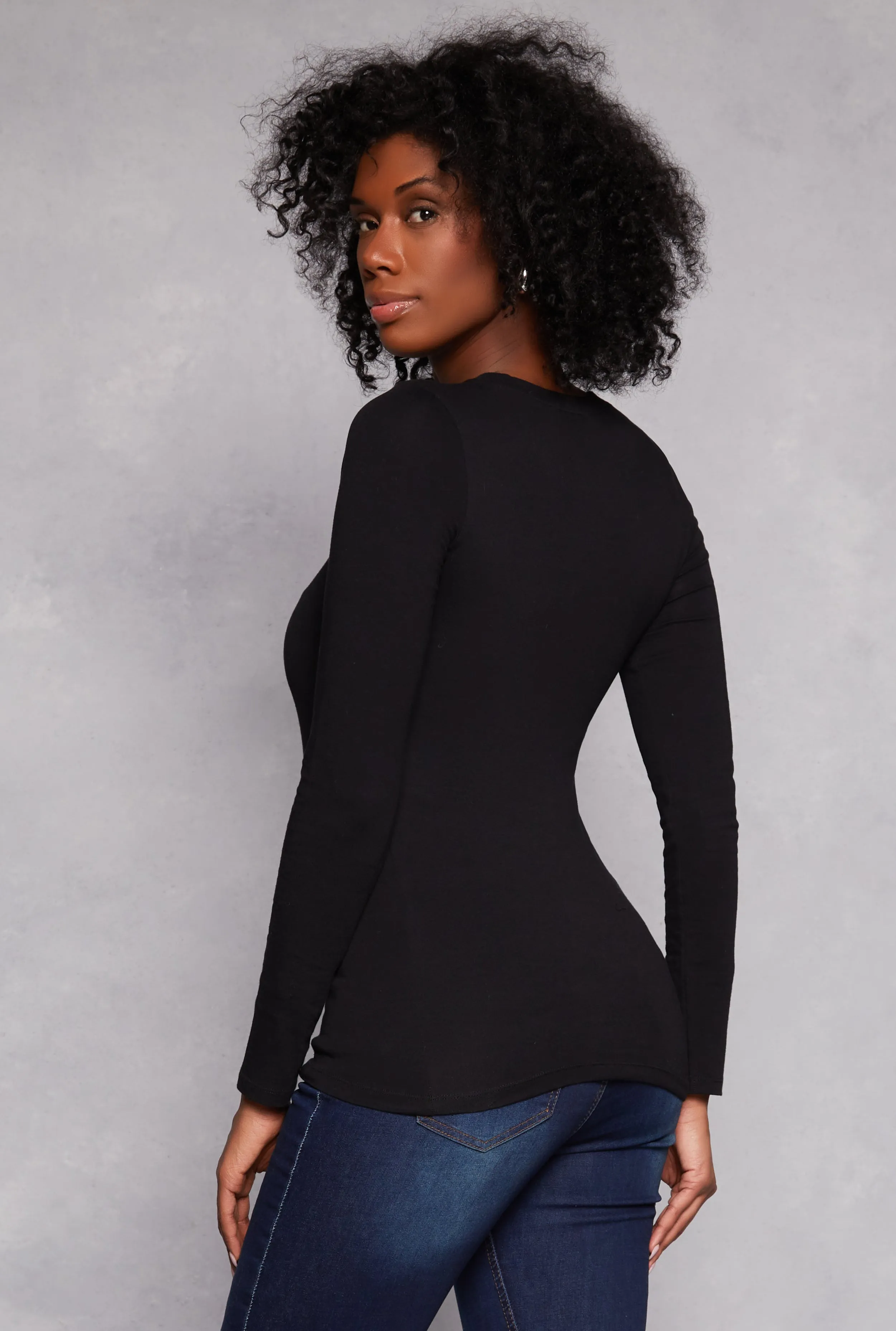 Long Sleeve Crew Neck Top sold by Rainbow product image thumbnail 3