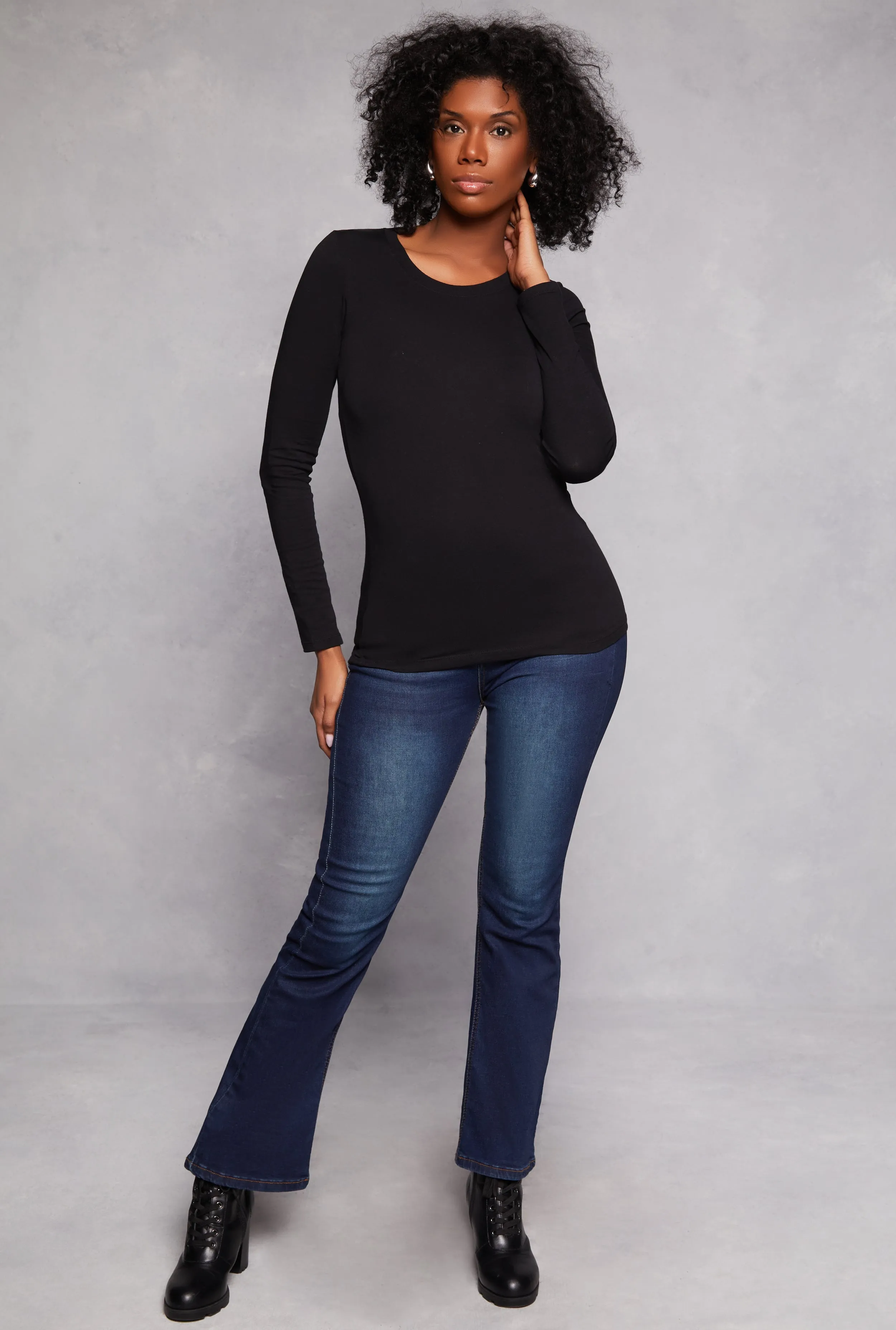 Long Sleeve Crew Neck Top sold by Rainbow product image thumbnail 2