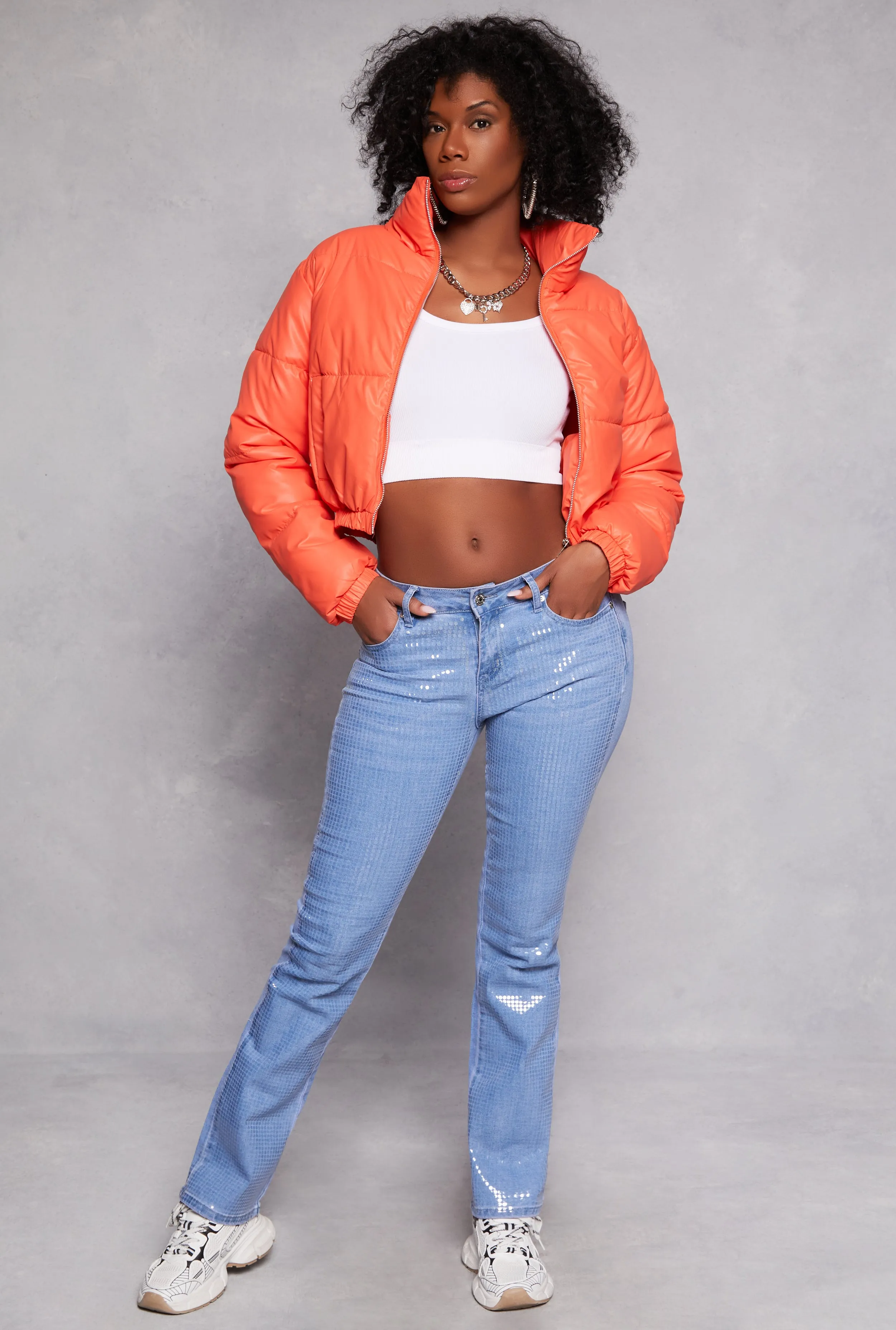 Daisy Faux Leather Puffer Jacket sold by Rainbow product image thumbnail 2