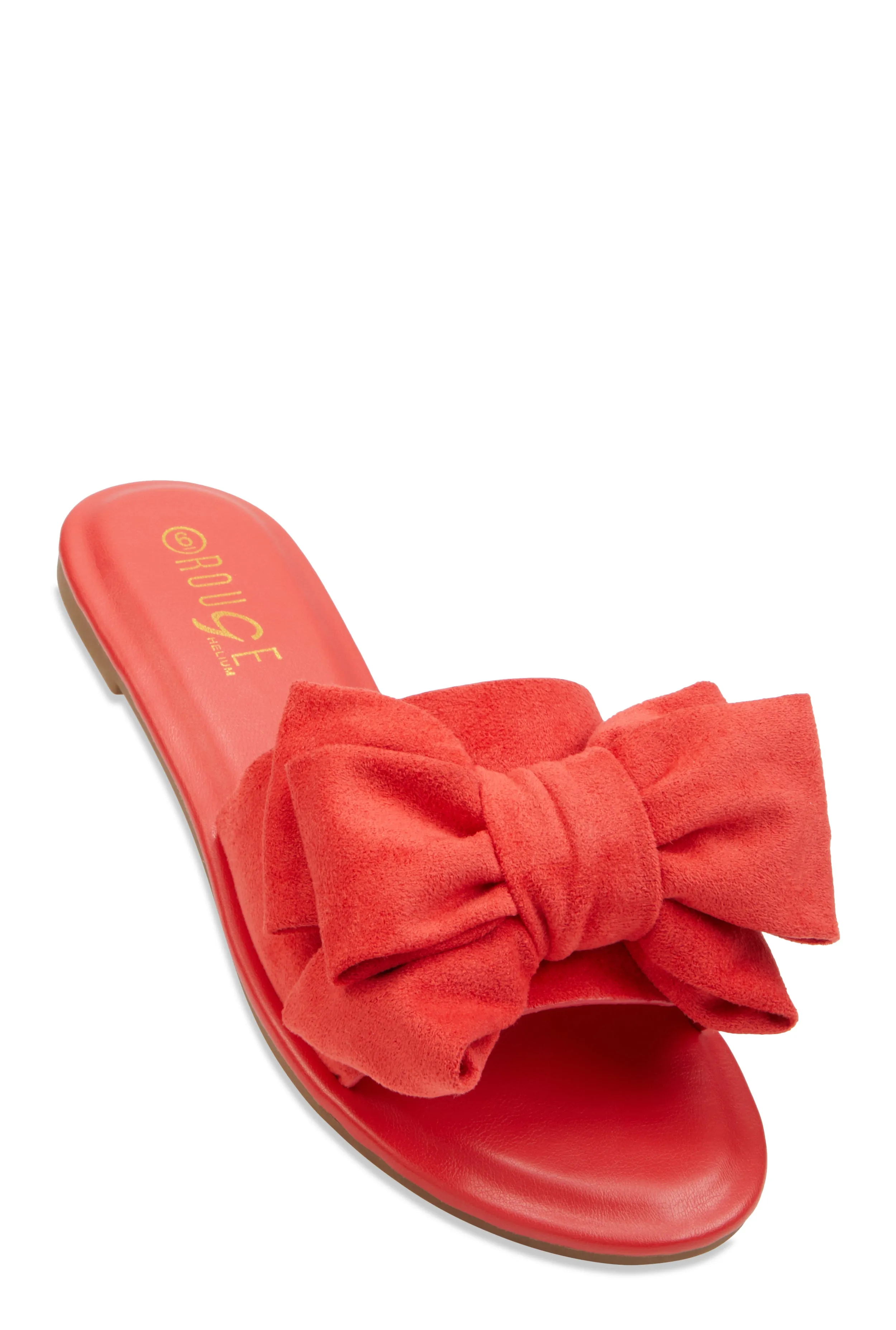 Solid Bow Band Slide Sandals sold by Rainbow