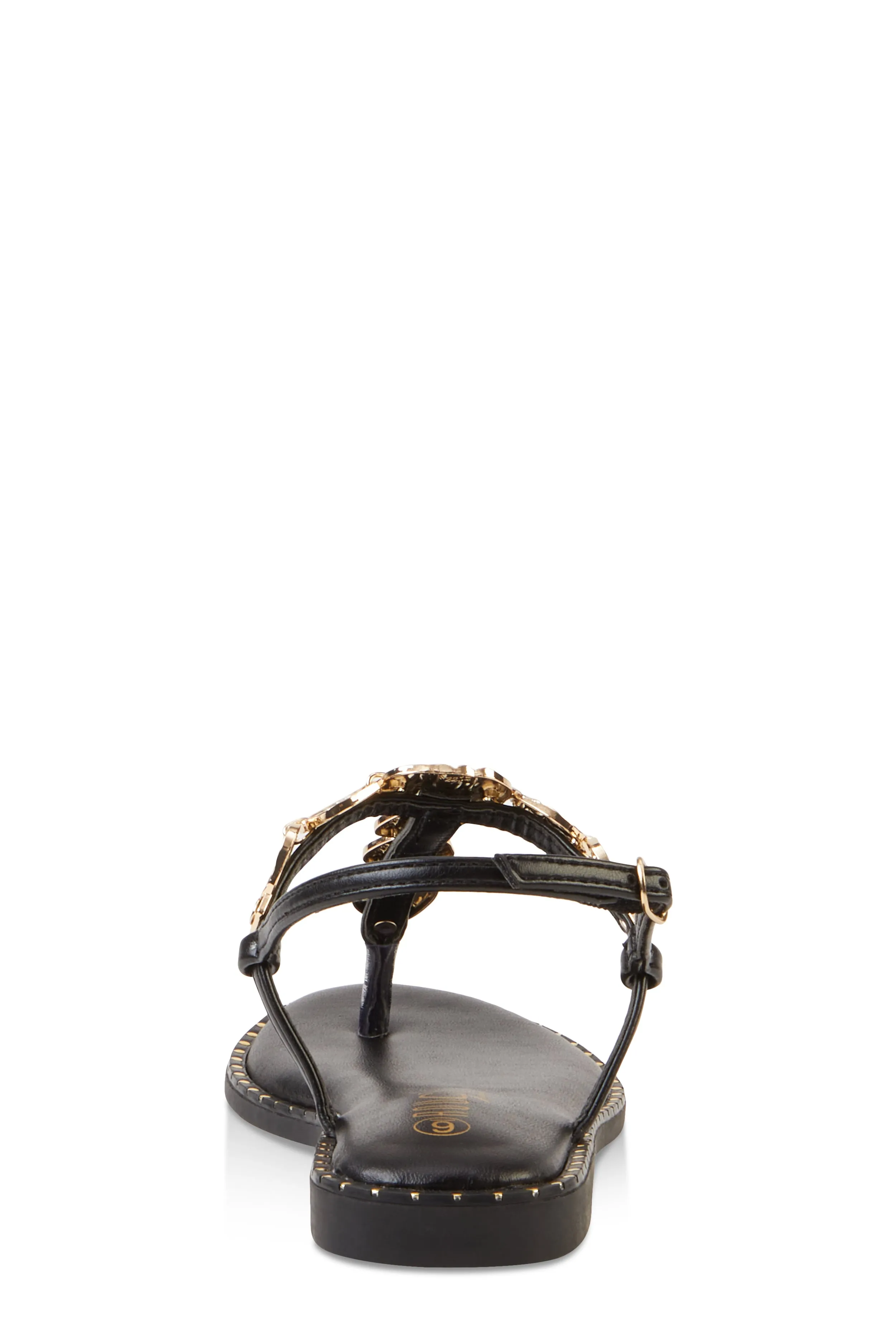 Ankle Strap Metallic Pendant Thong Sandals sold by Rainbow product image thumbnail 3