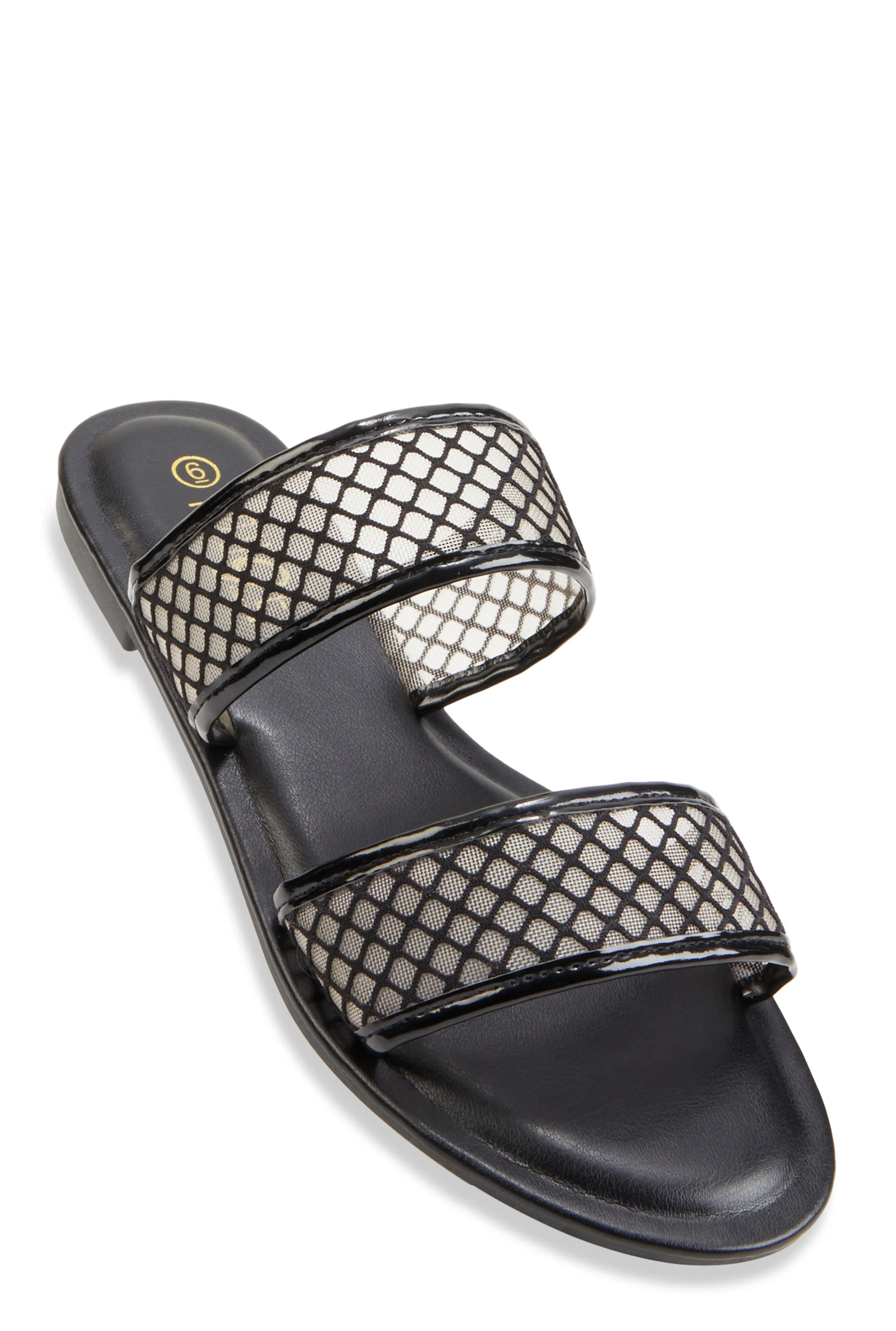 Double Band Open Toe Slide Sandals sold by Rainbow