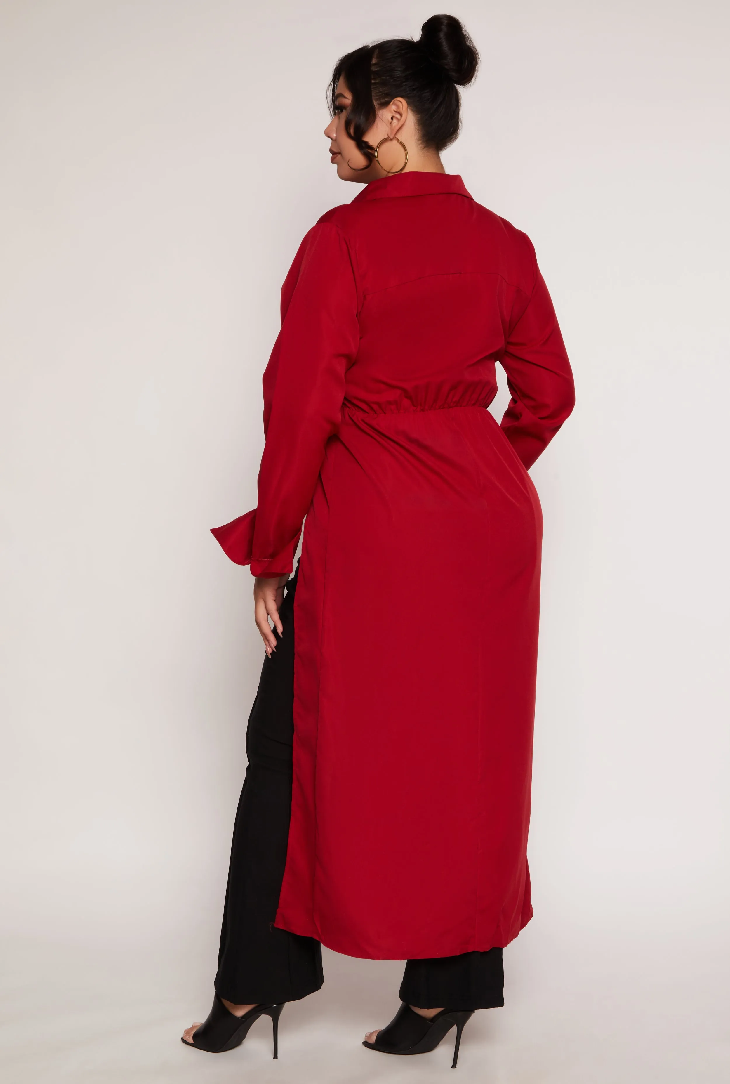 Plus Size Collared Asymmetrical Maxi Top sold by Rainbow product image thumbnail 3