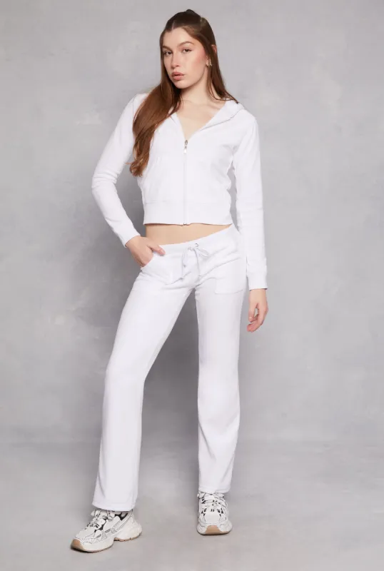 Velour Straight Leg Pocket Pants sold by Rainbow