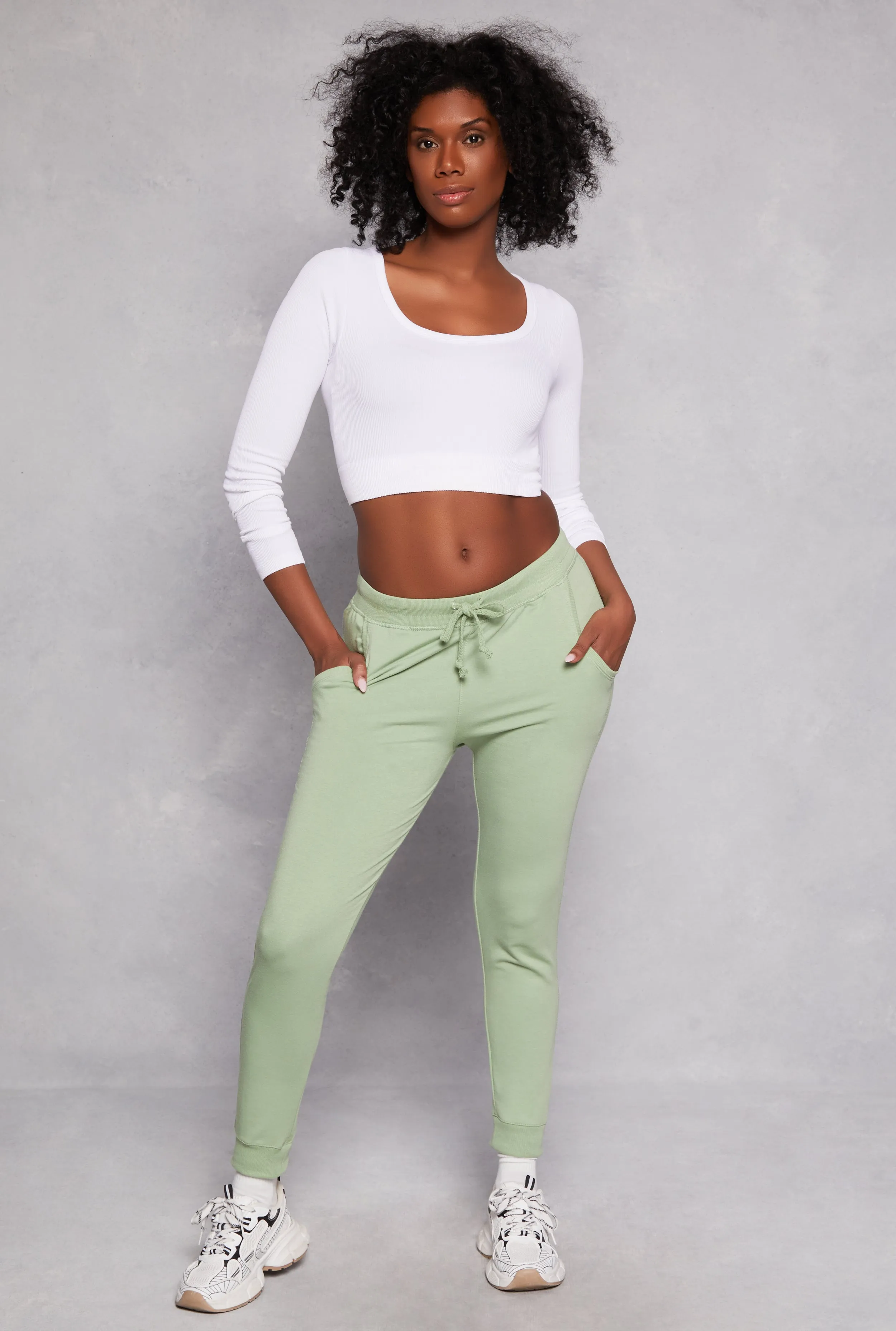 French Terry Drawstring Joggers sold by Rainbow