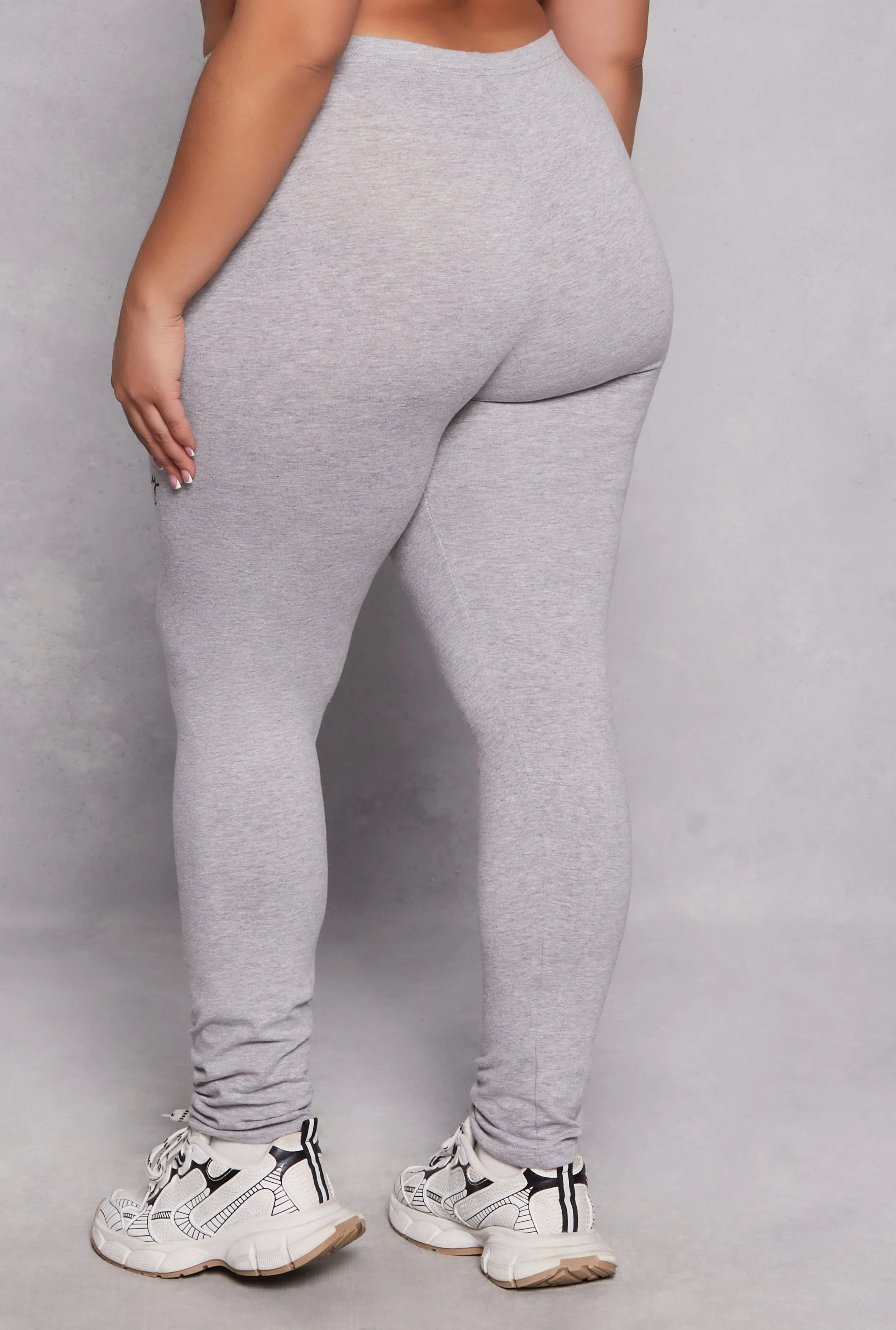 Plus Size Nope Not Today Bear Graphic Leggings sold by Rainbow product image thumbnail 3