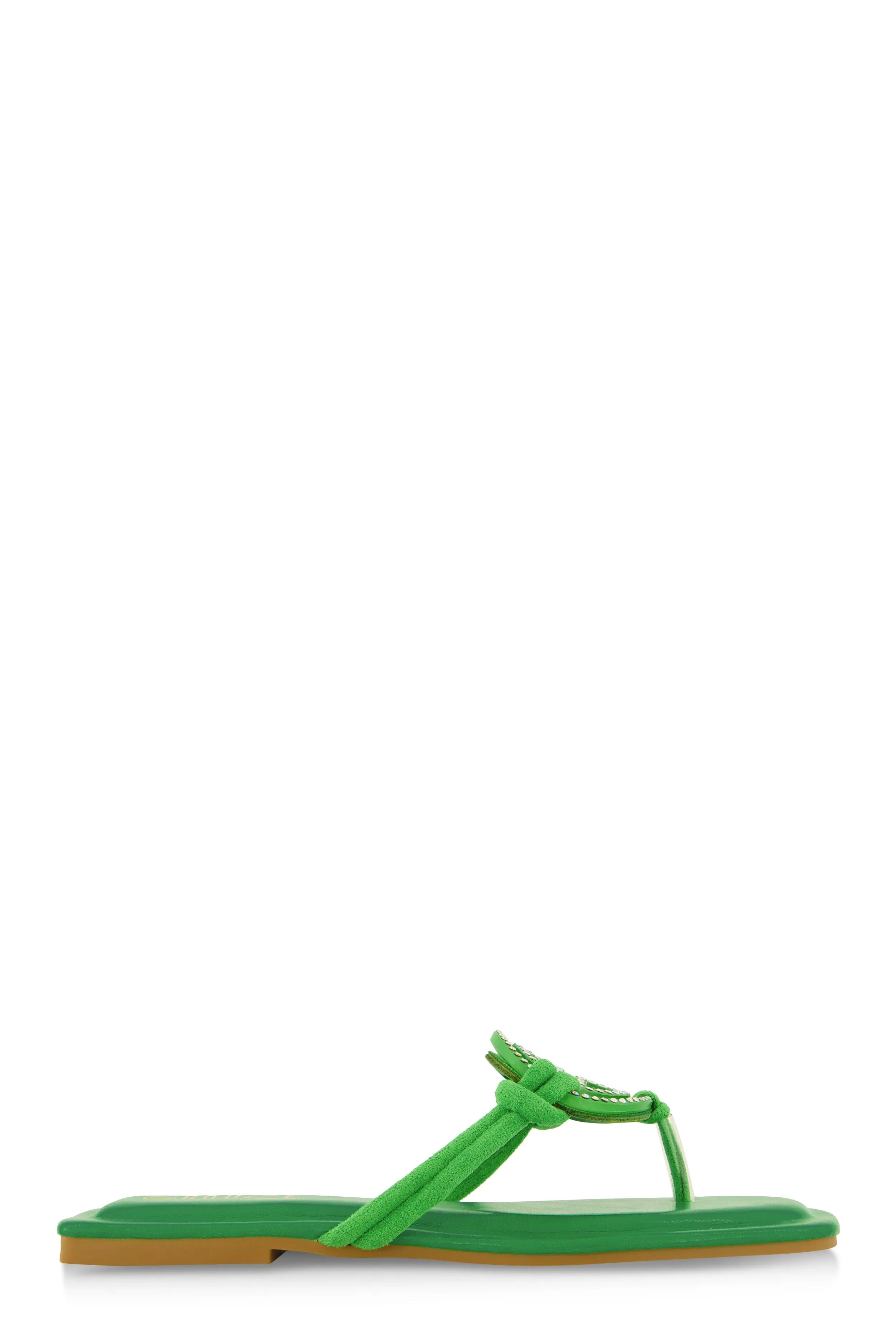 Rhinestone Geo Pendant Thong Slide Sandals sold by Rainbow product image thumbnail 2