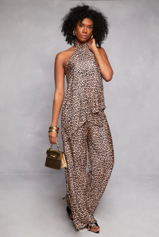 Almost Famous Patterned Plisse Pants sold by Rainbow