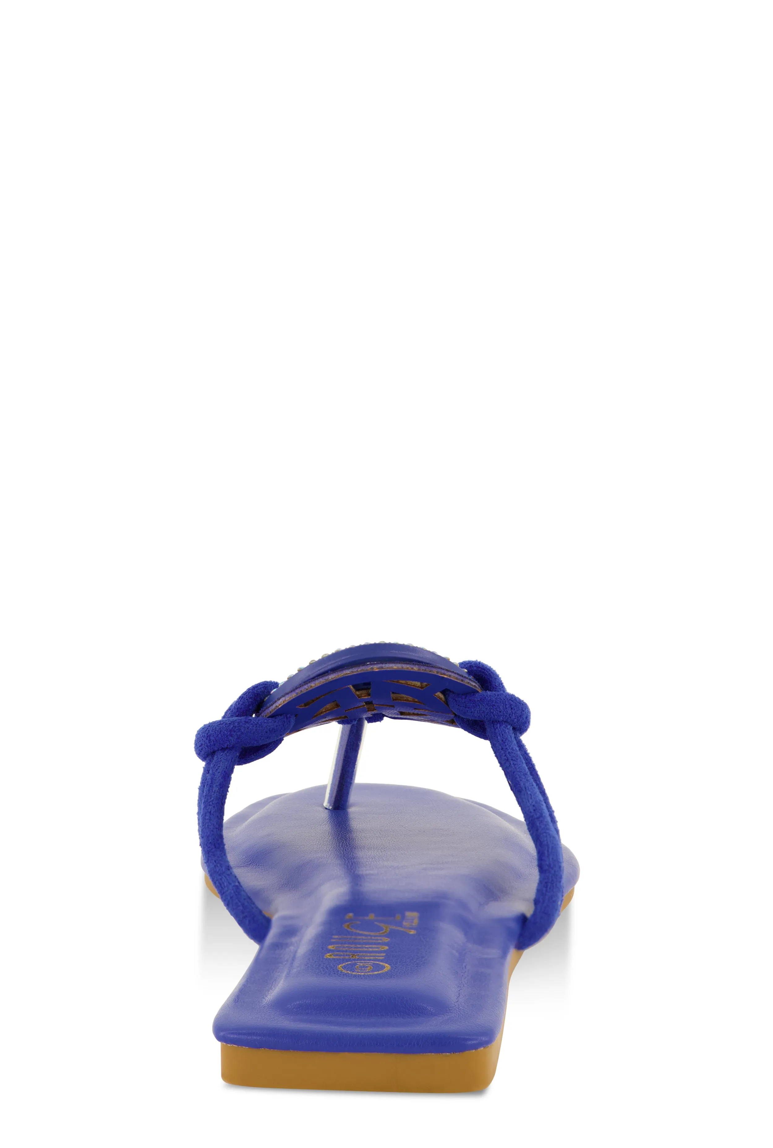 Rhinestone Geo Pendant Thong Slide Sandals sold by Rainbow product image thumbnail 3