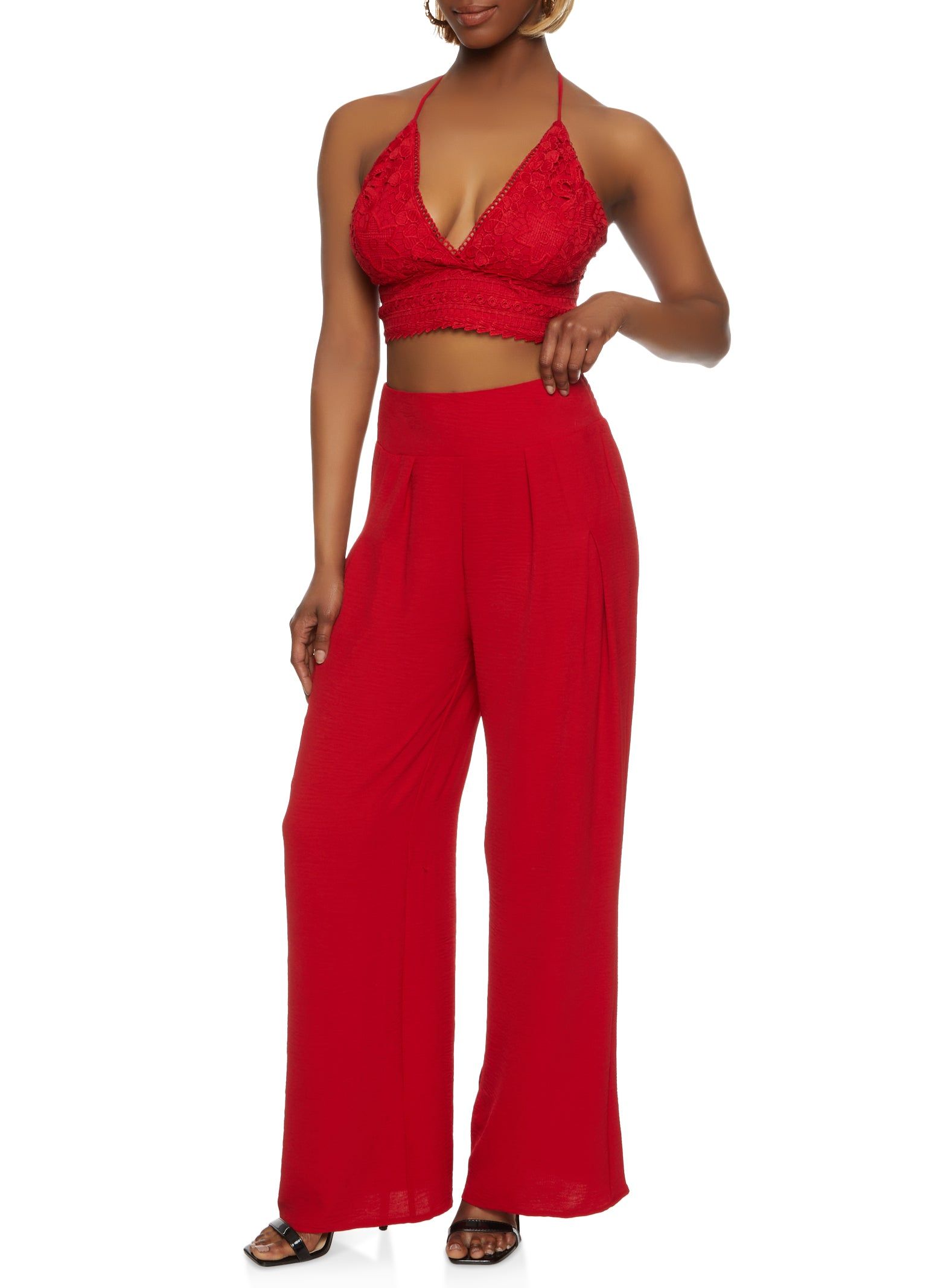 Crochet Smocked Back Bustier sold by Rainbow