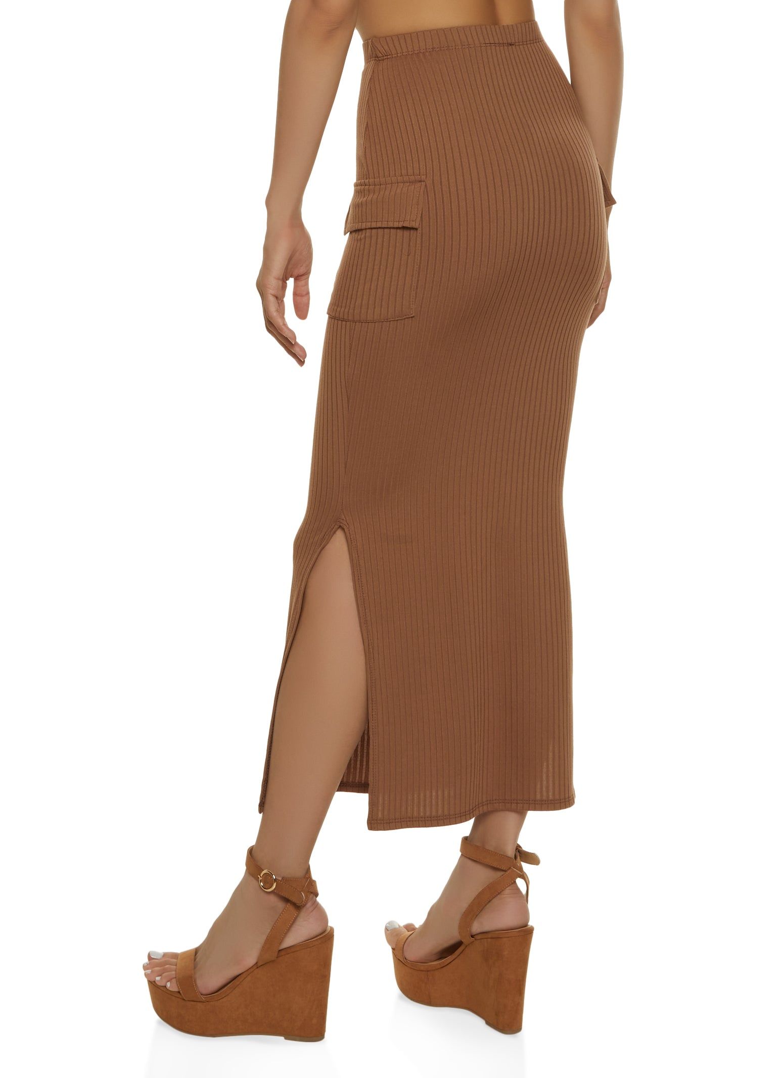High Waist Cargo Pocket Maxi Skirt sold by Rainbow product image thumbnail 2