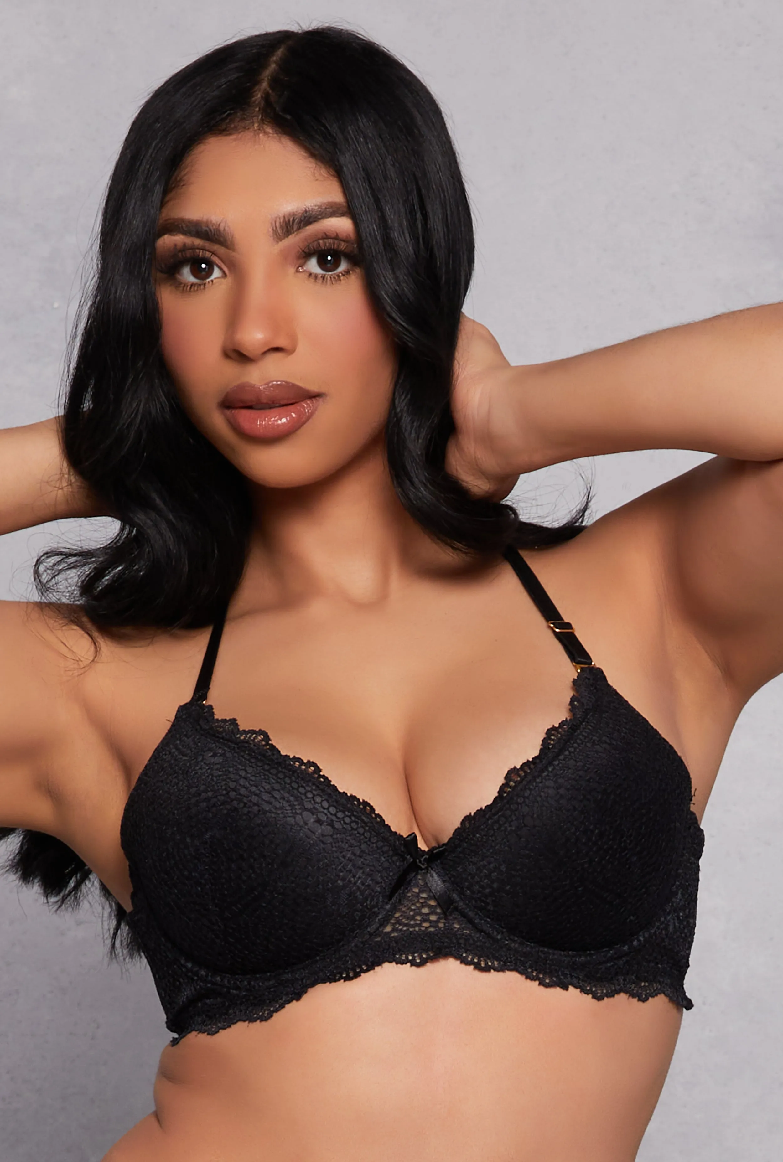 Scalloped Trim Lace Plunge Bra sold by Rainbow product image thumbnail 2