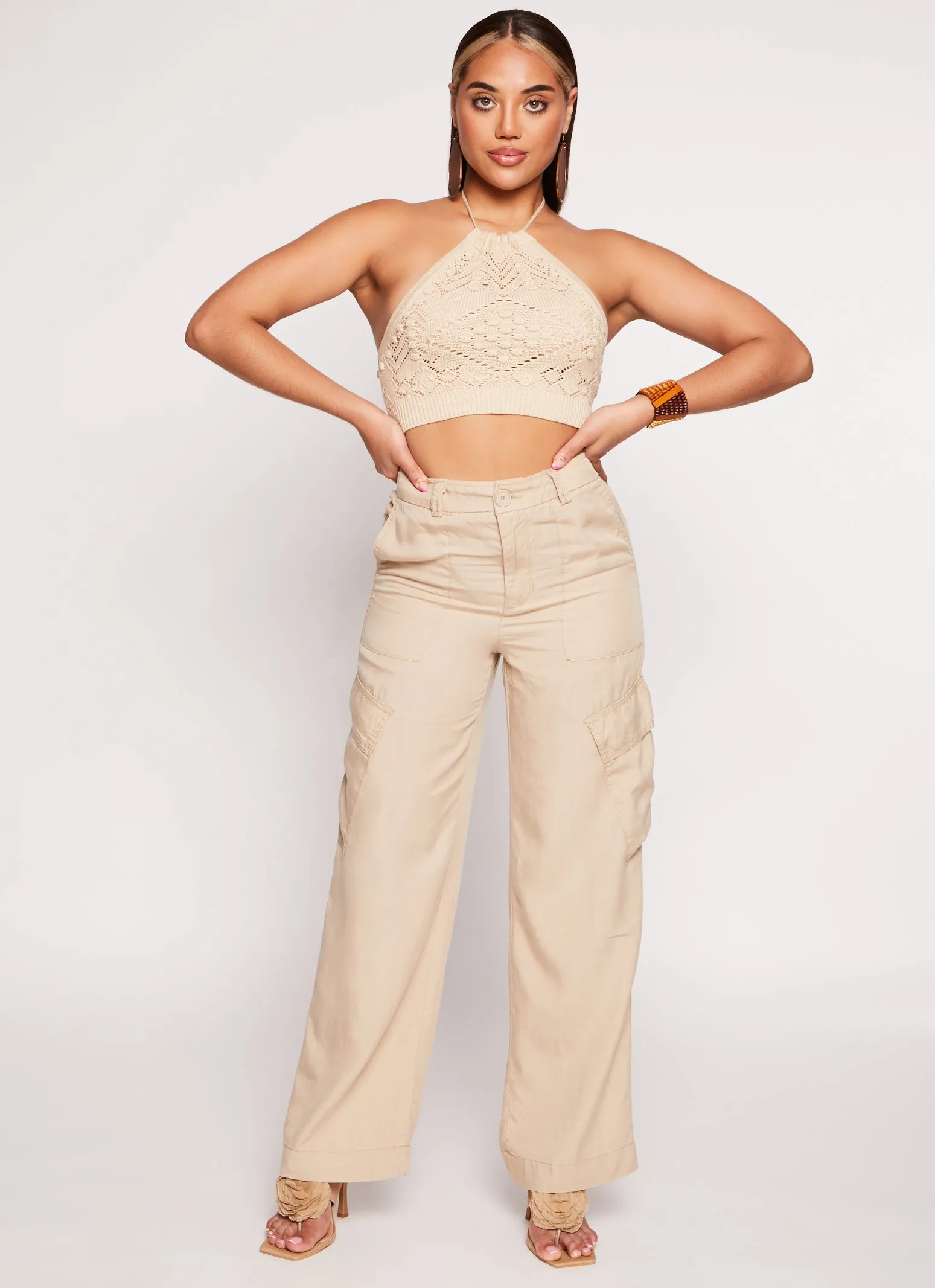 Straight Leg Cargo Pants sold by Rainbow