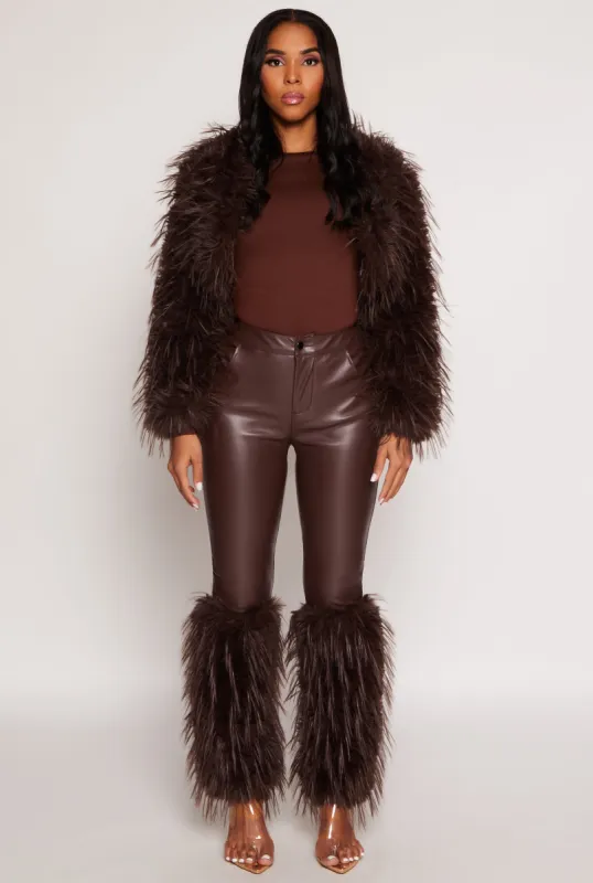 Spoon Jeans Long Sleeve Faux Fur Bolero sold by Rainbow
