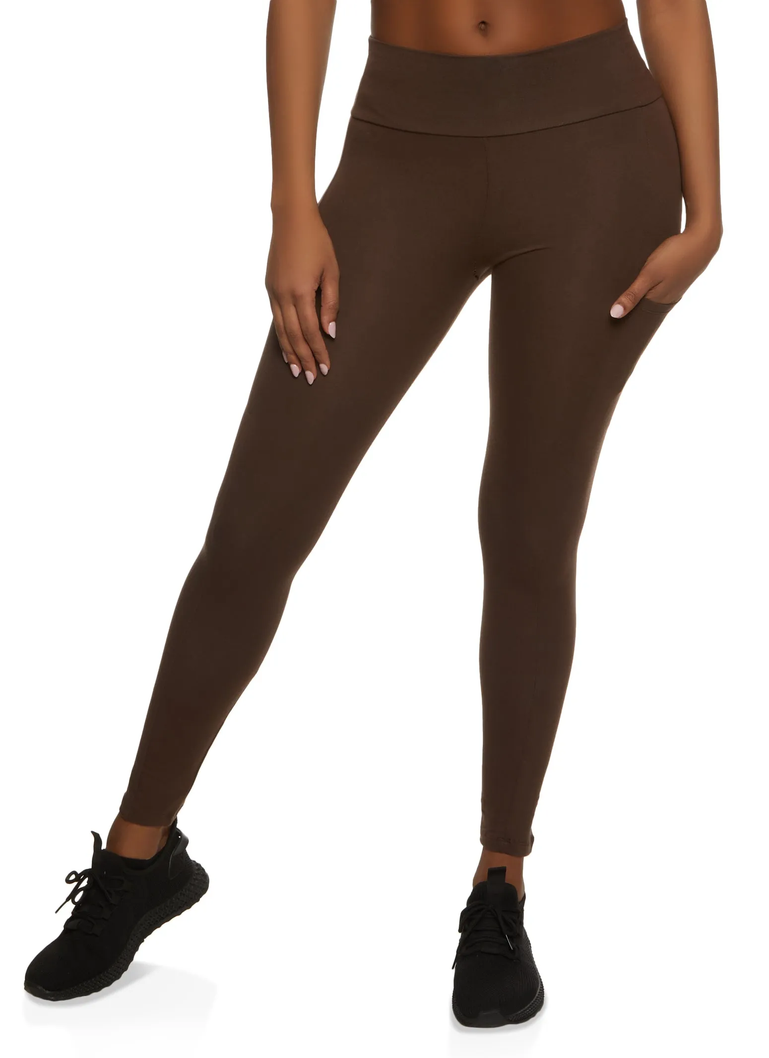 High Waist Cropped Pocket Leggings sold by Rainbow