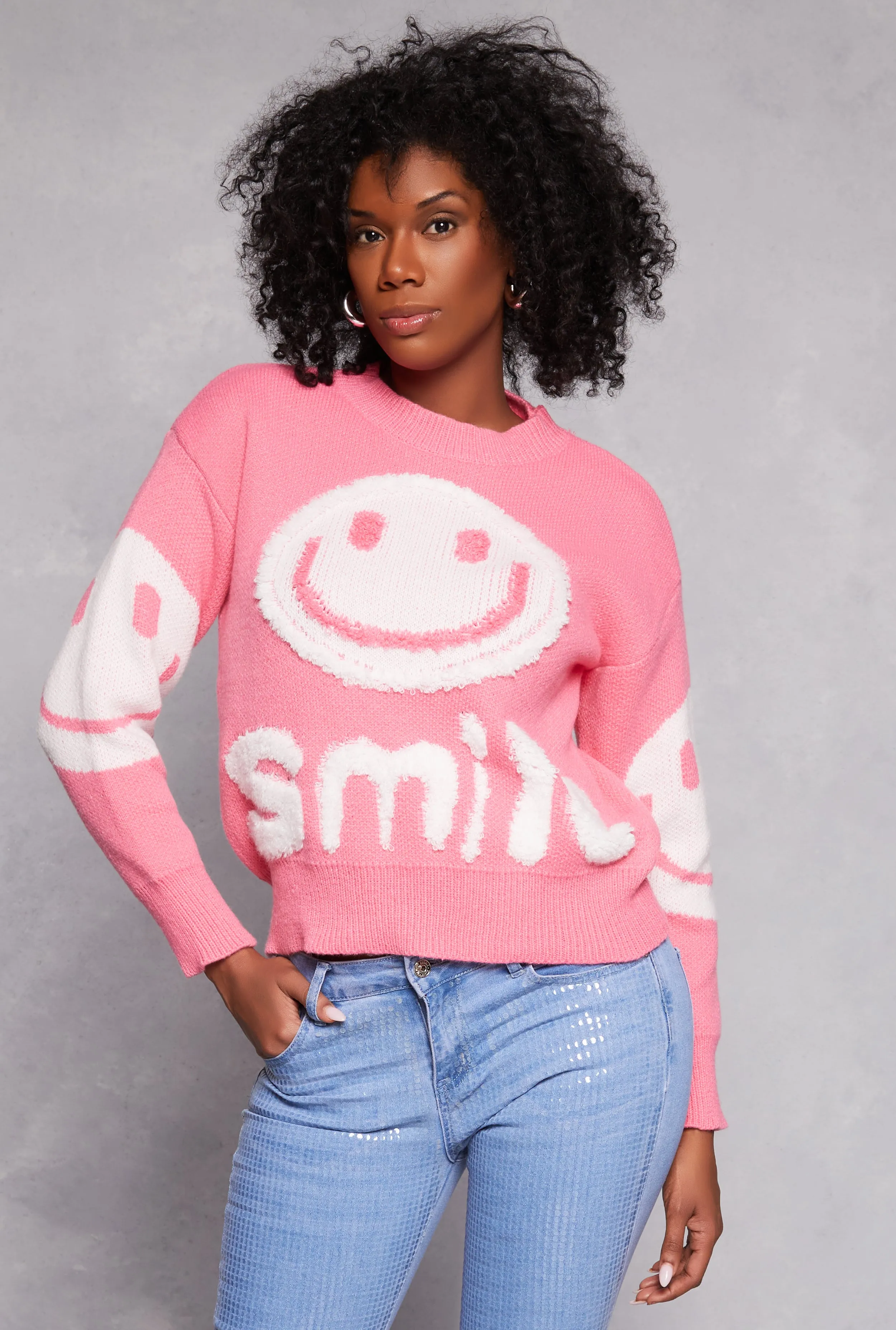 Daisy Smile Chenille Sweater sold by Rainbow