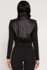 Faux Leather Zip Front Cropped Vest sold by Rainbow