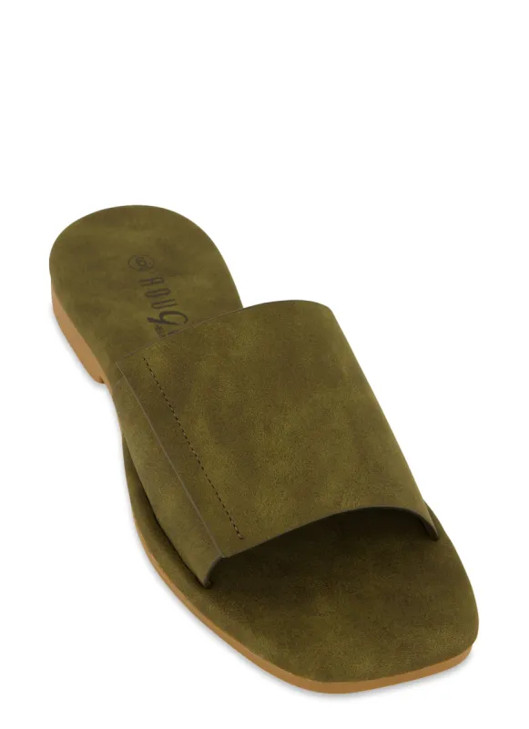 Faux Suede Slide Sandals sold by Rainbow