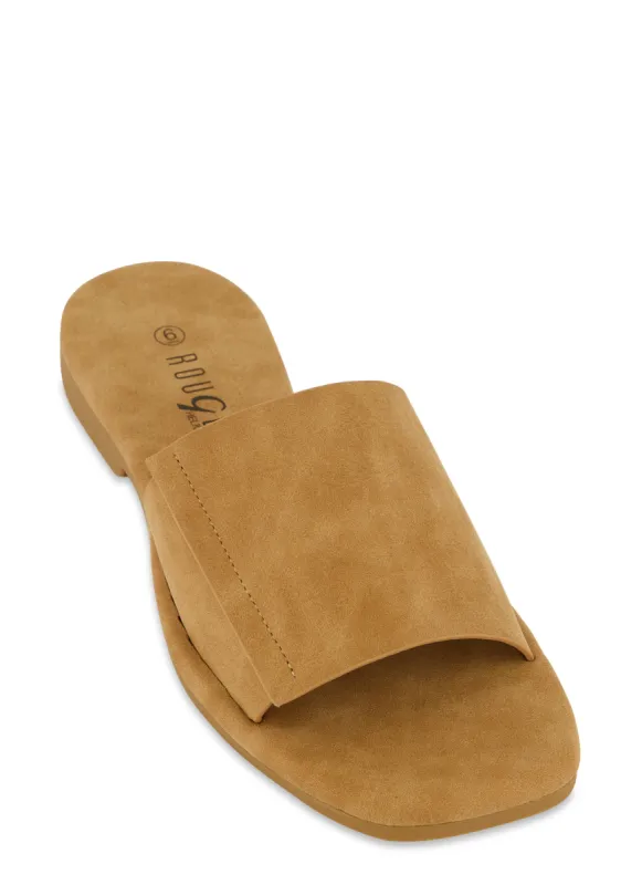Faux Suede Slide Sandals sold by Rainbow