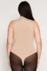 Plus Size Acid Wash Mock Neck Bodysuit sold by Rainbow