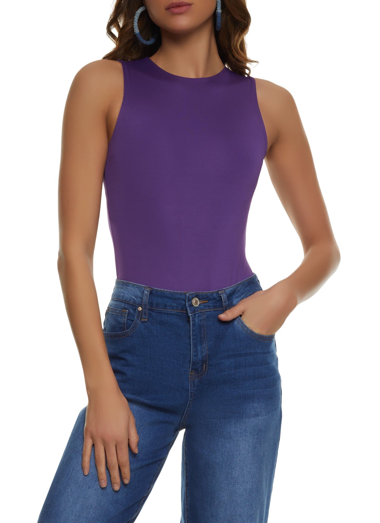 Basic High Neck Tank Bodysuit sold by Rainbow product image thumbnail 2