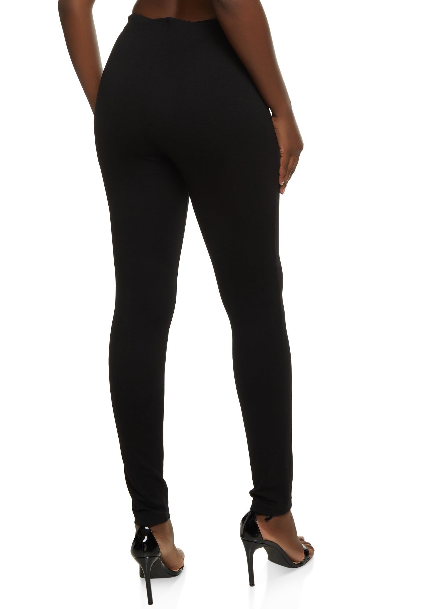 Ponte Button Detail Pull On High Waist Pants sold by Rainbow product image thumbnail 2