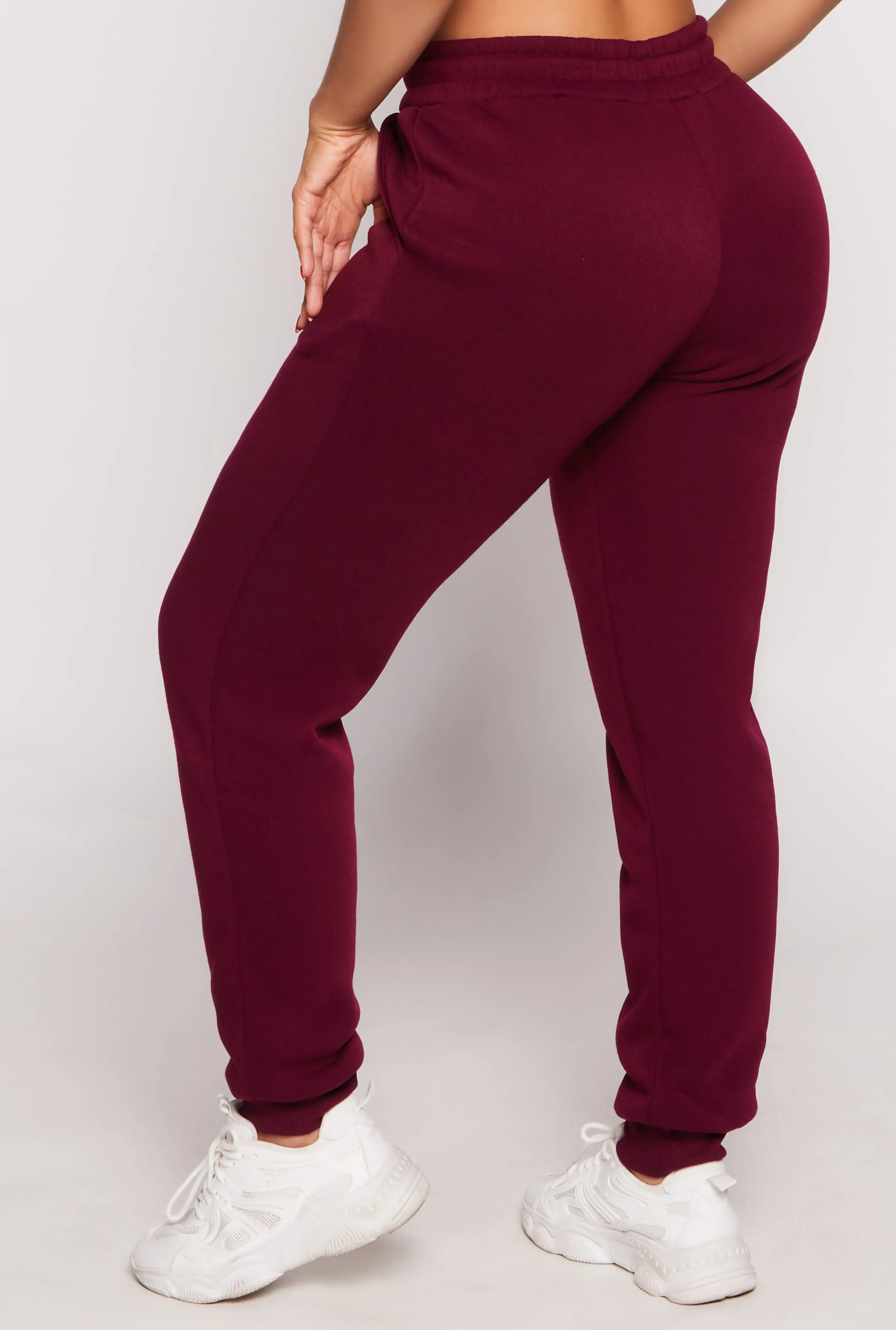 Solid Fleece Drawstring Sweatpants sold by Rainbow product image thumbnail 3