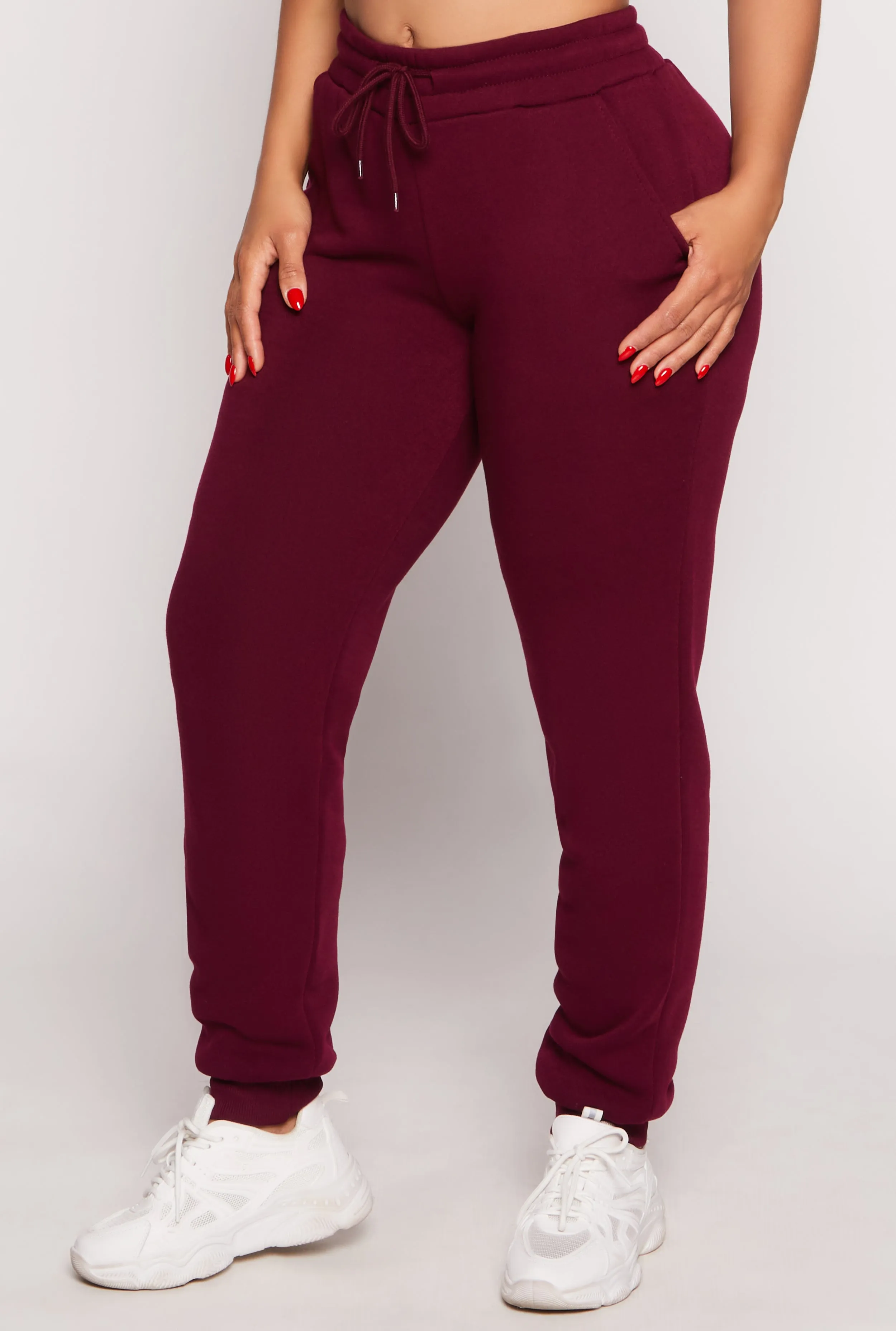 Solid Fleece Drawstring Sweatpants sold by Rainbow product image thumbnail 2