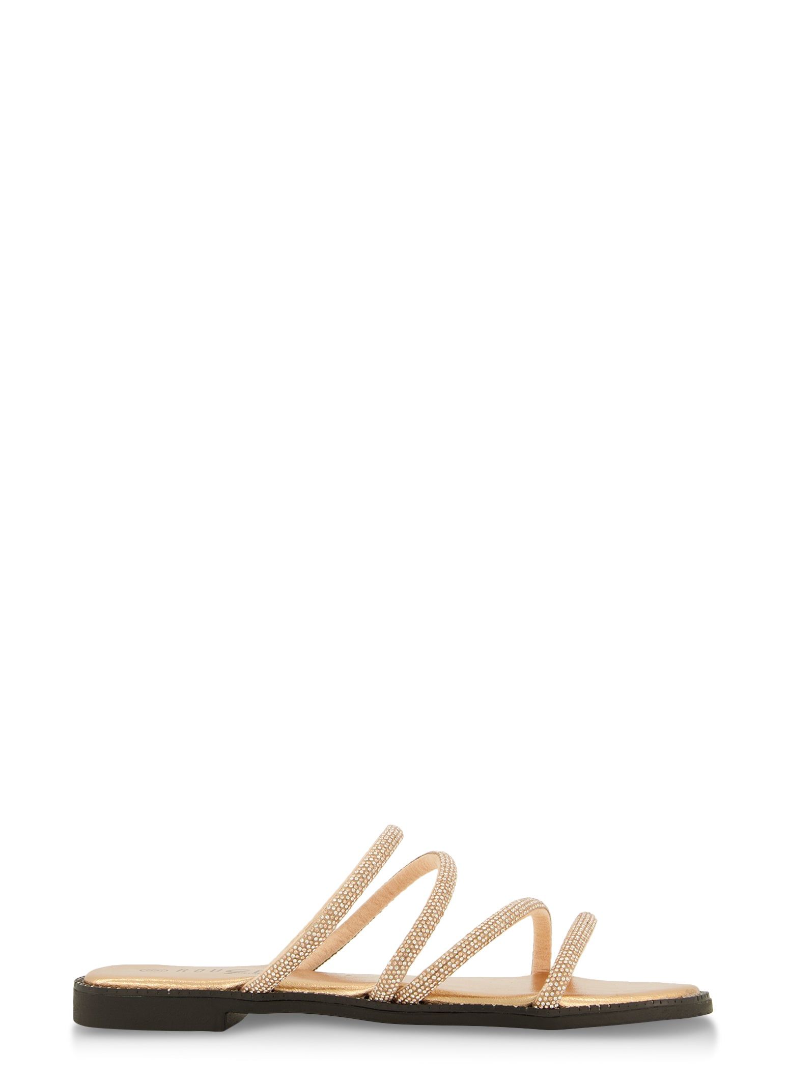 Open Toe Strappy Rhinestone Slide Sandals sold by Rainbow product image thumbnail 2