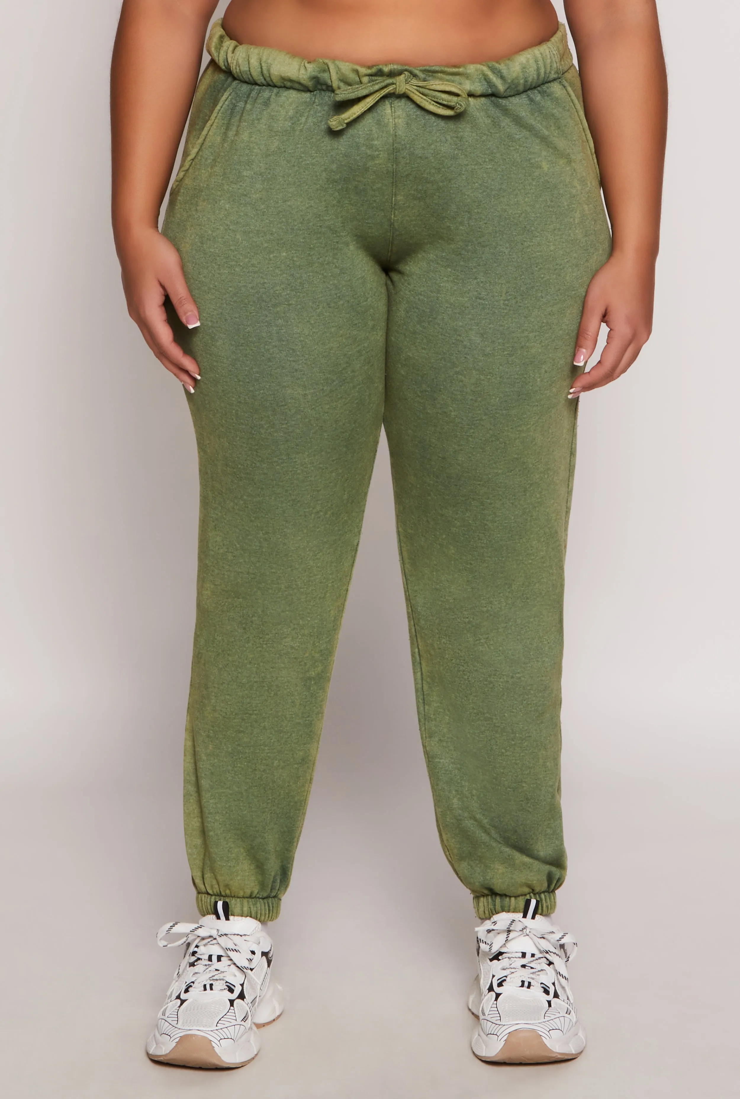 Plus Size Acid Wash High Waist Sweatpants sold by Rainbow product image thumbnail 2