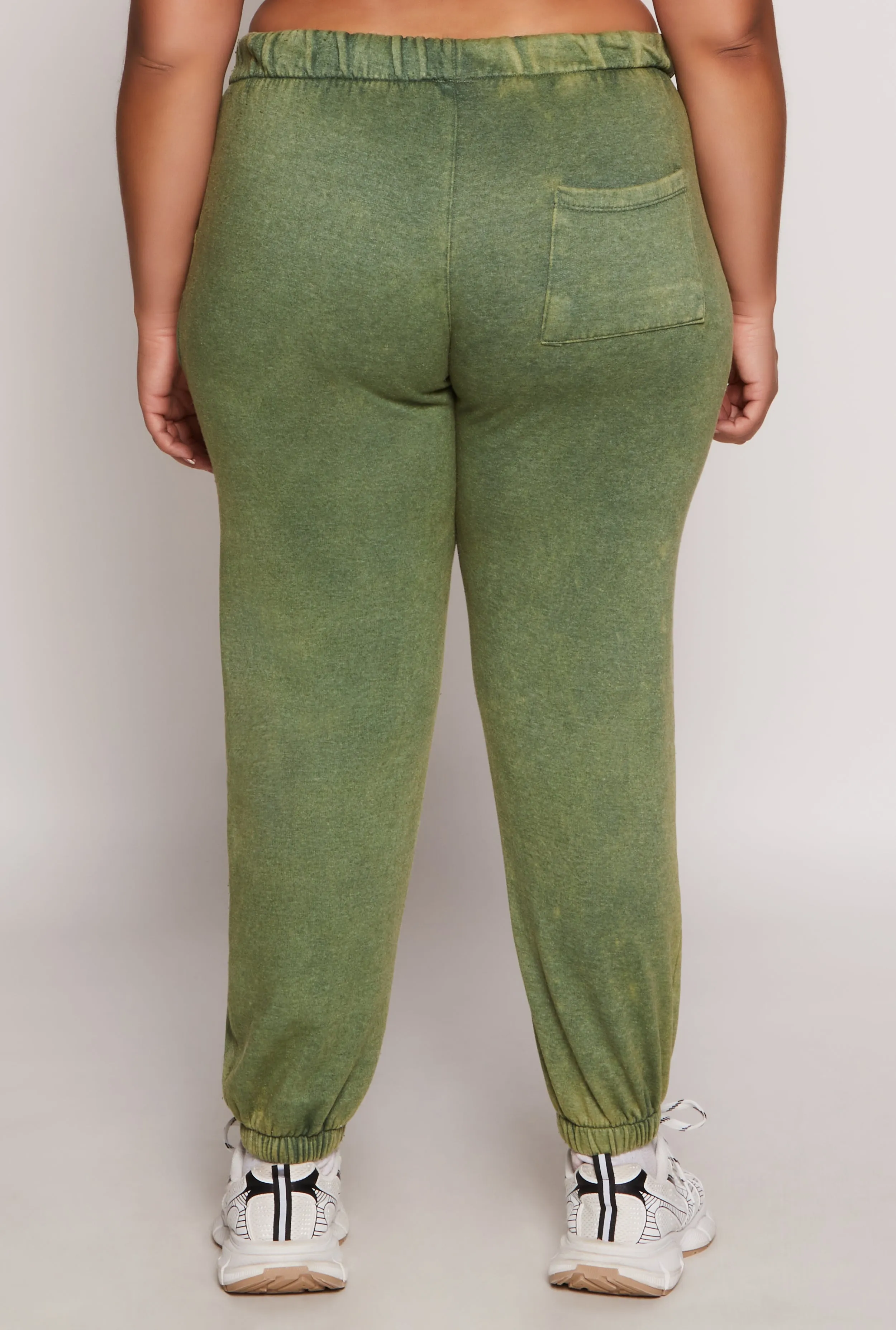 Plus Size Acid Wash High Waist Sweatpants sold by Rainbow product image thumbnail 3